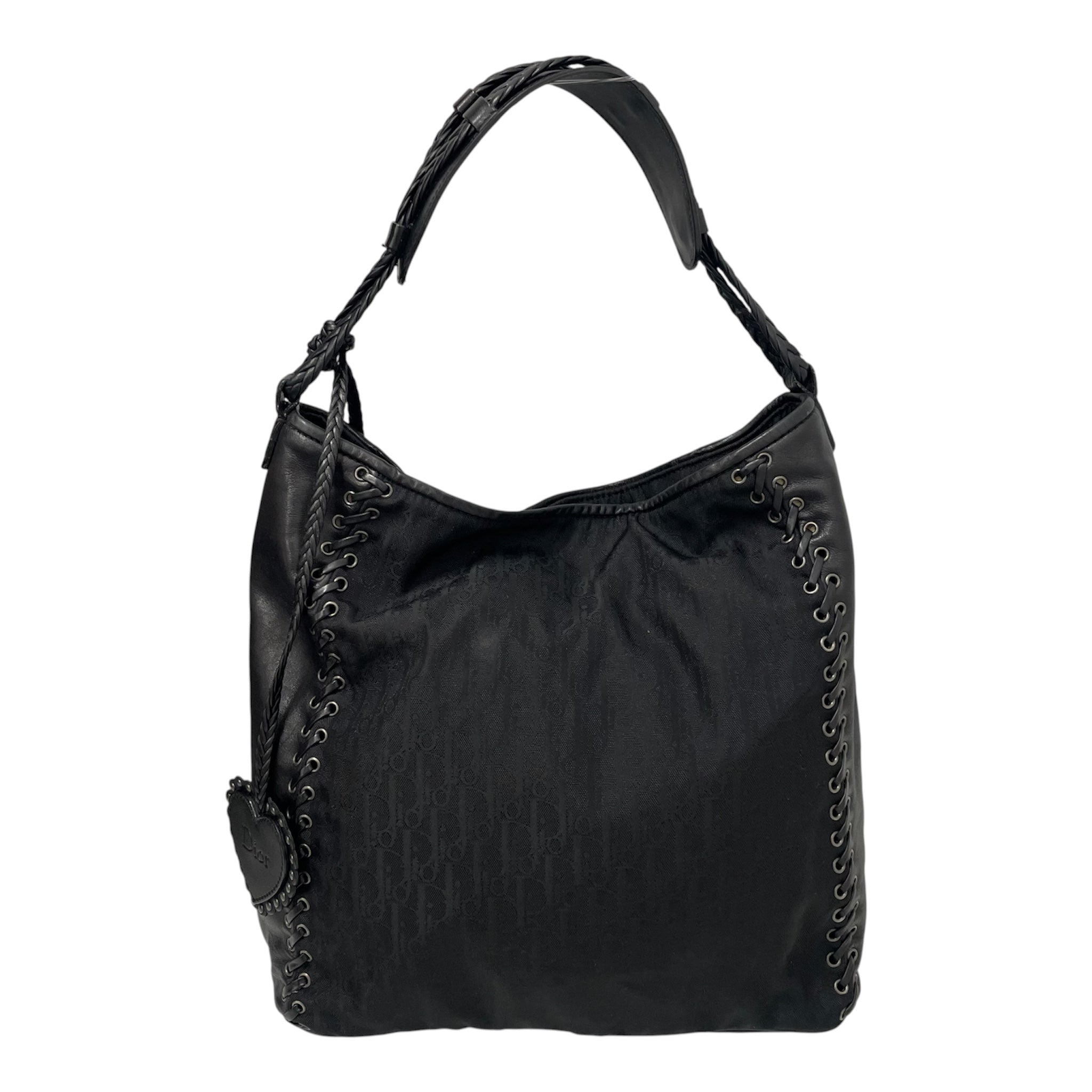 Christian Dior/Hand Bag/Cotton/BLK/HOBO BAG view 2