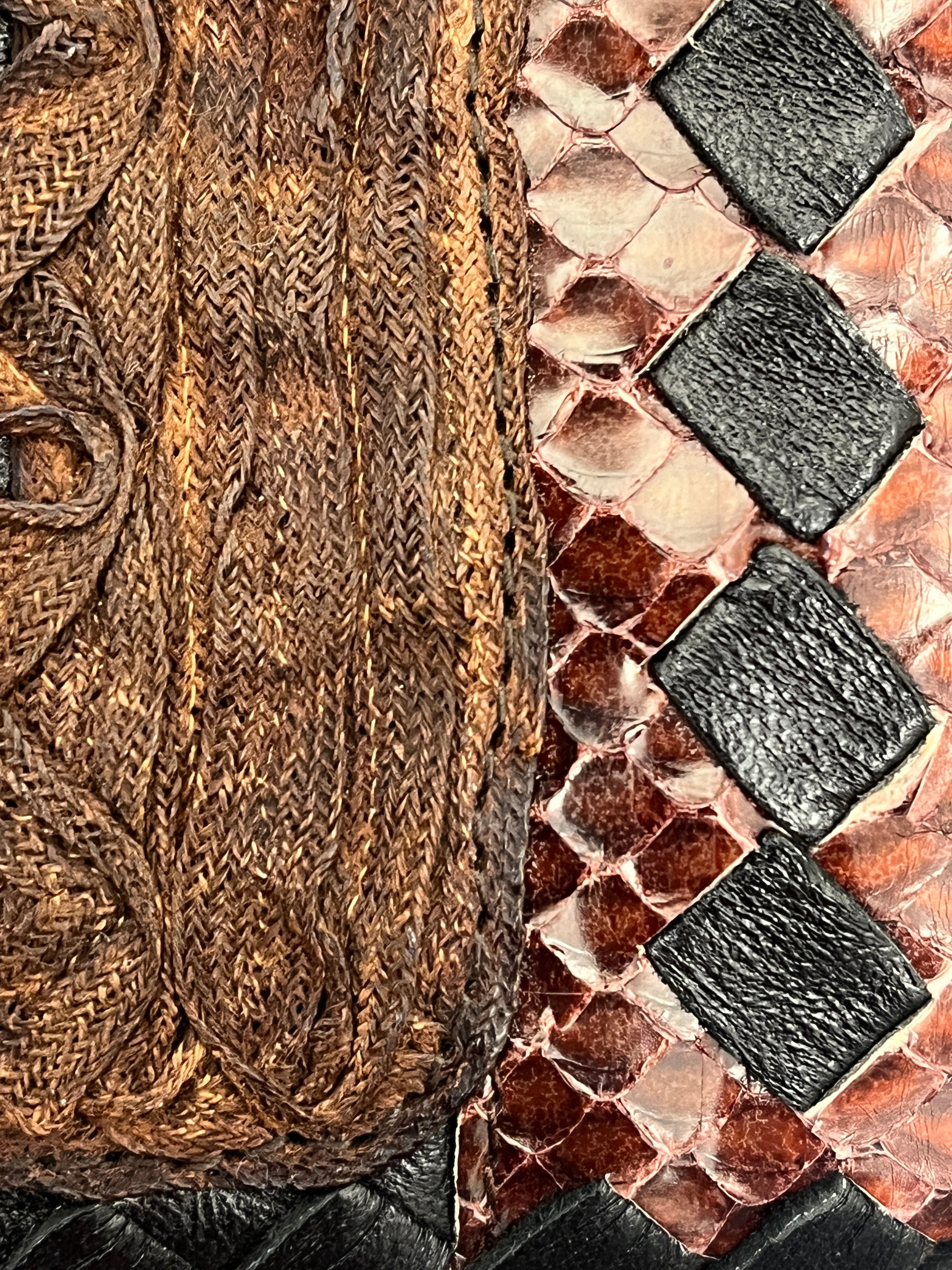 BOTTEGA VENETA/Bag/Animal Pattern/Leather/BRW/PYTHON EVENING SHOULDER BAG view 8