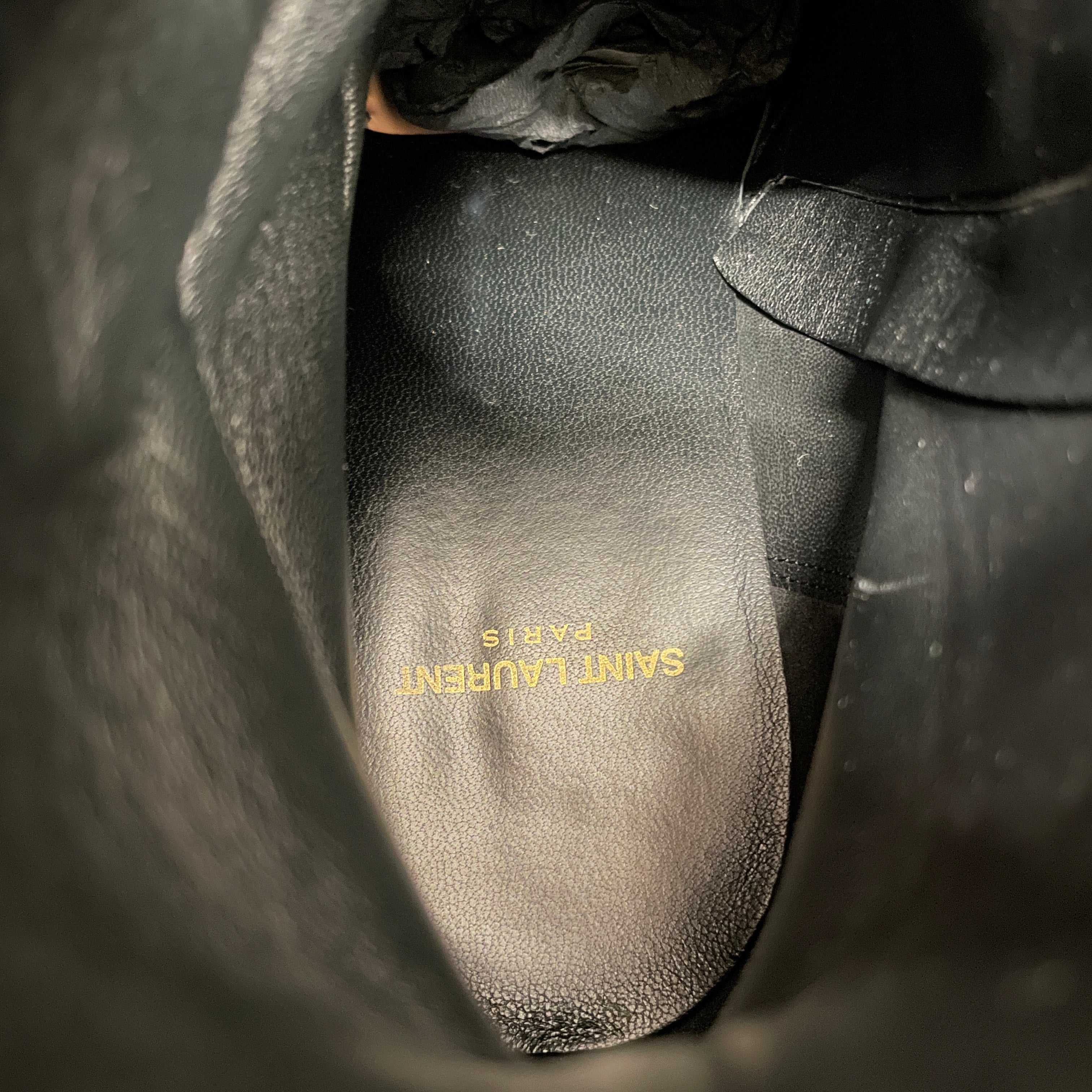 SAINT LAURENT/Boots/US 9/BLK/PATENT SIDE ZIP BOOT/HEELED view 4
