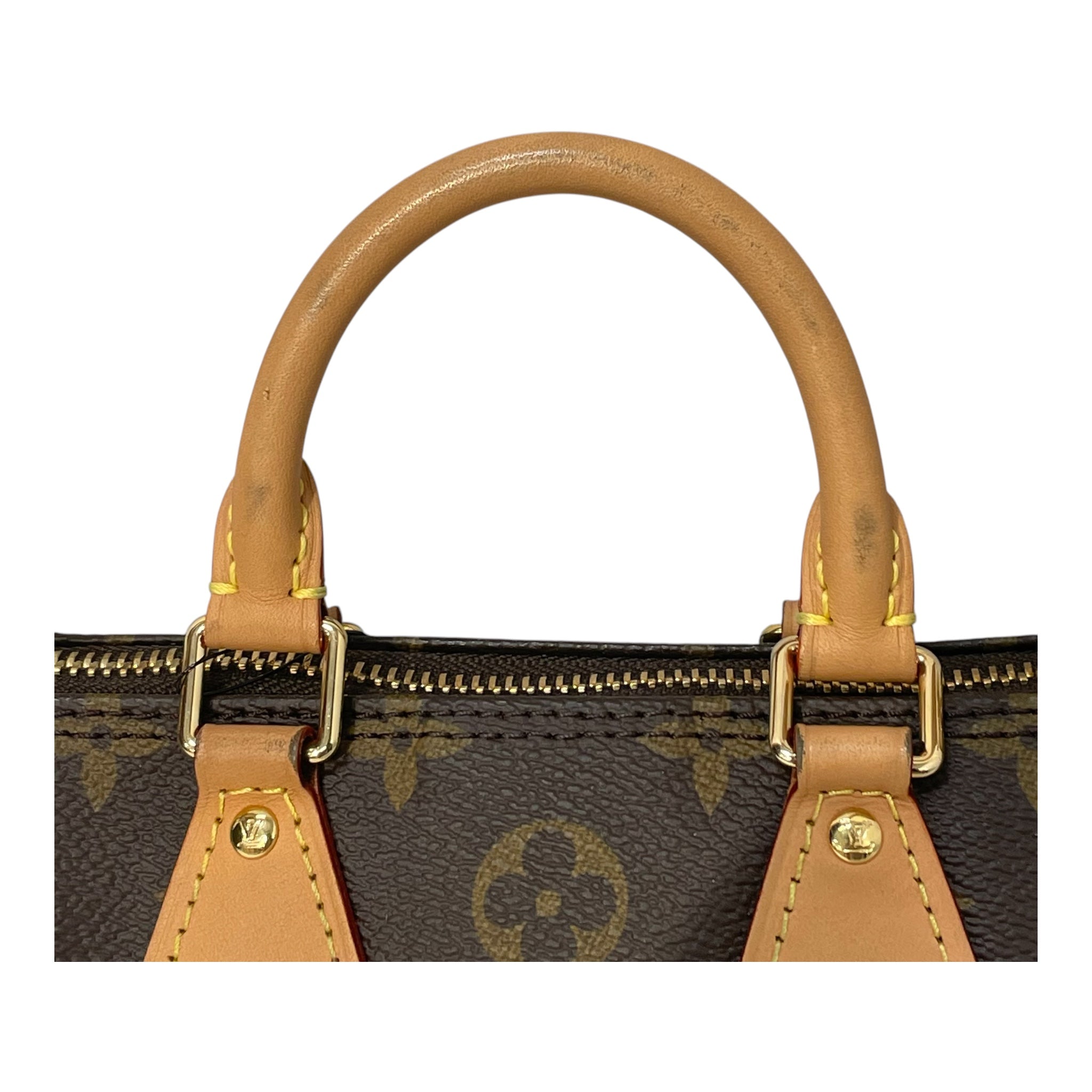 LOUIS VUITTON/Cross Body Bag/Monogram/Leather/BRW/Nano Speedy view 7
