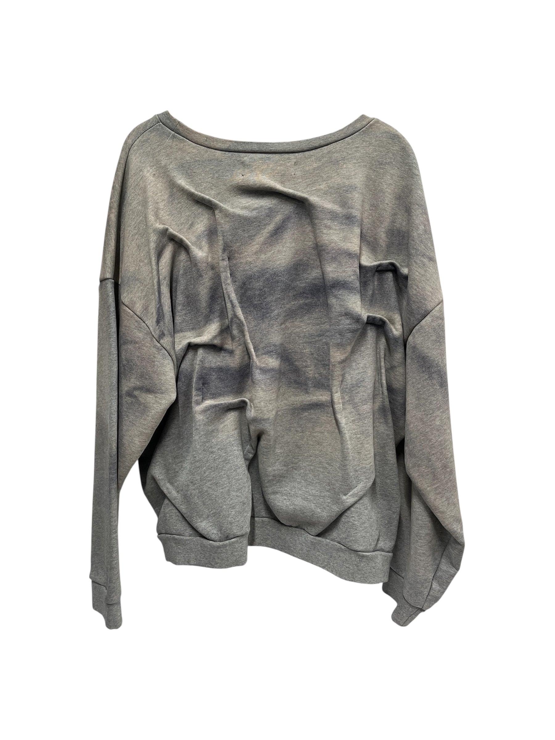 WHO DECIDES WAR/Sweater/M/Cotton/GRY/GIANTHOOD ON FRONT SRUNCED view 2