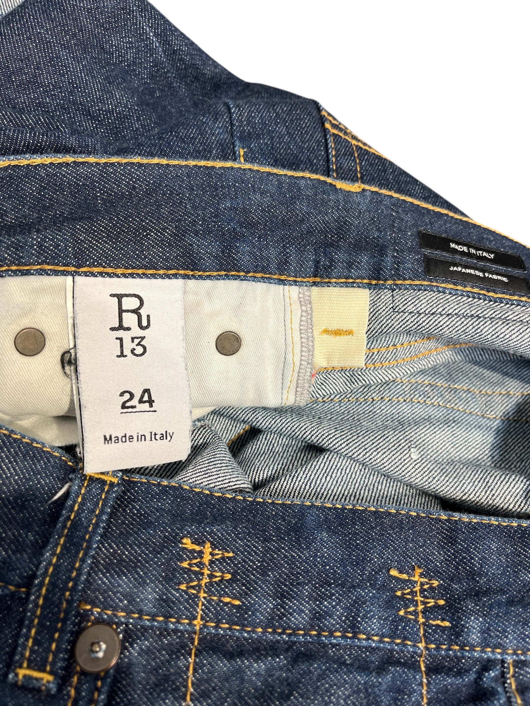 R13/Bottoms/24/Cotton/BLU/Button Fly/Drop Crotch-Selvedge view 5