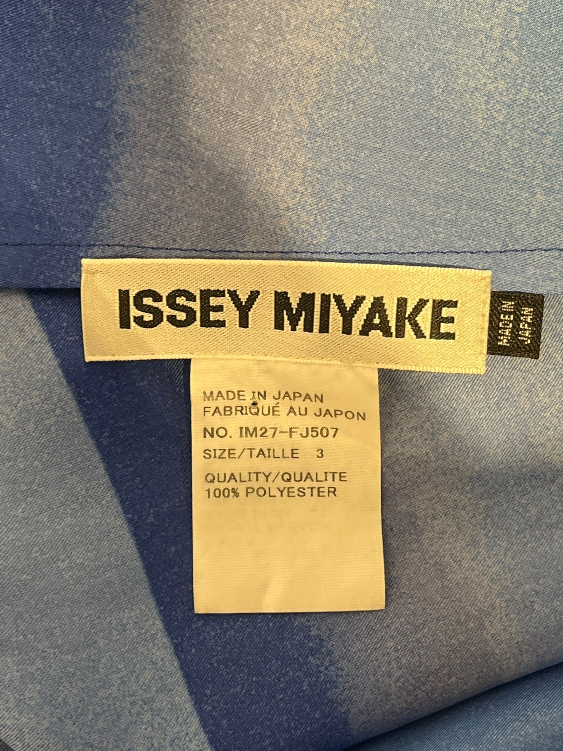 ISSEY MIYAKE/Cut & Sew/3/Cotton/NVY/PATTERNED ASYM TOP view 4