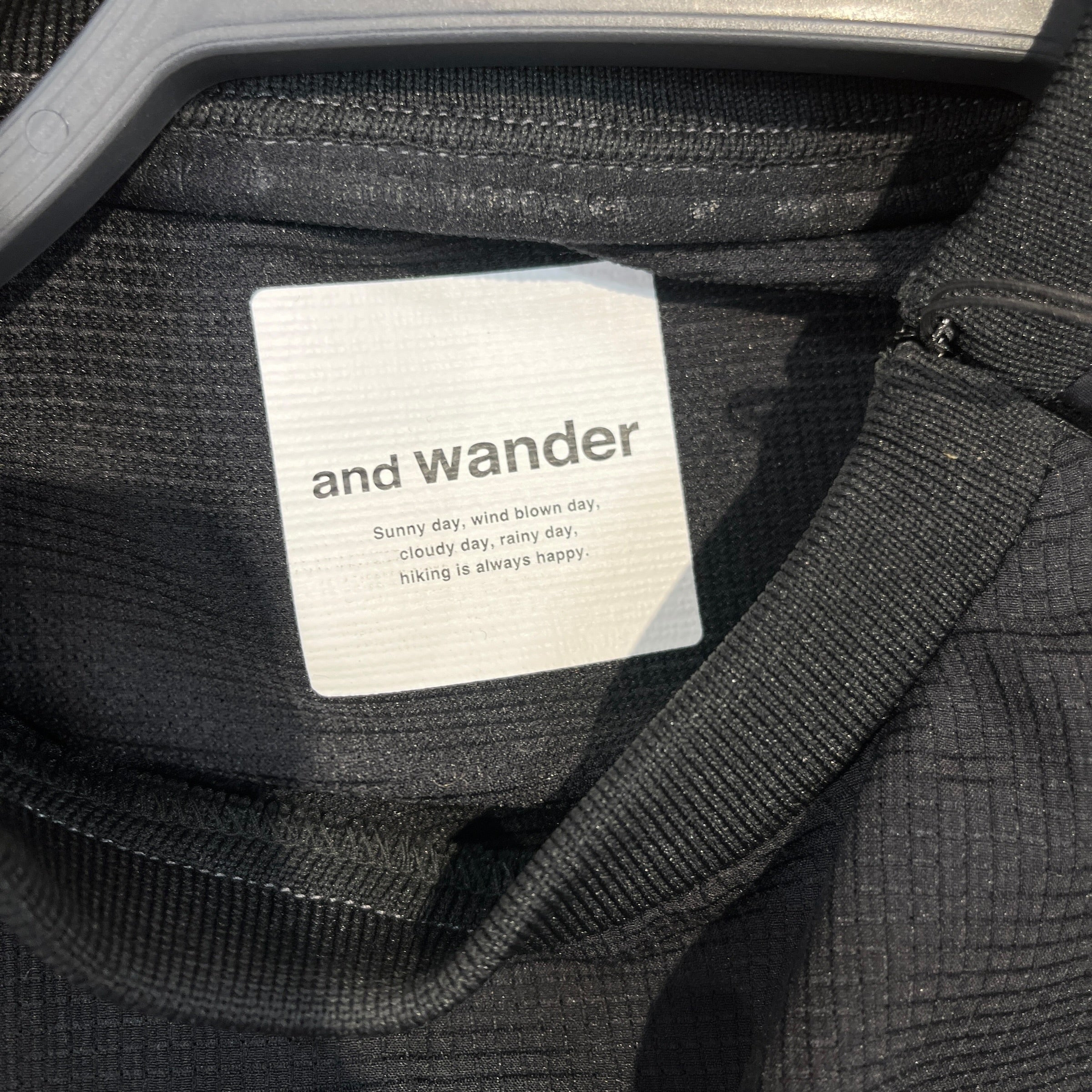 and wander/LS T-Shirt/2/Polyester/BLK/chest pocket view 3