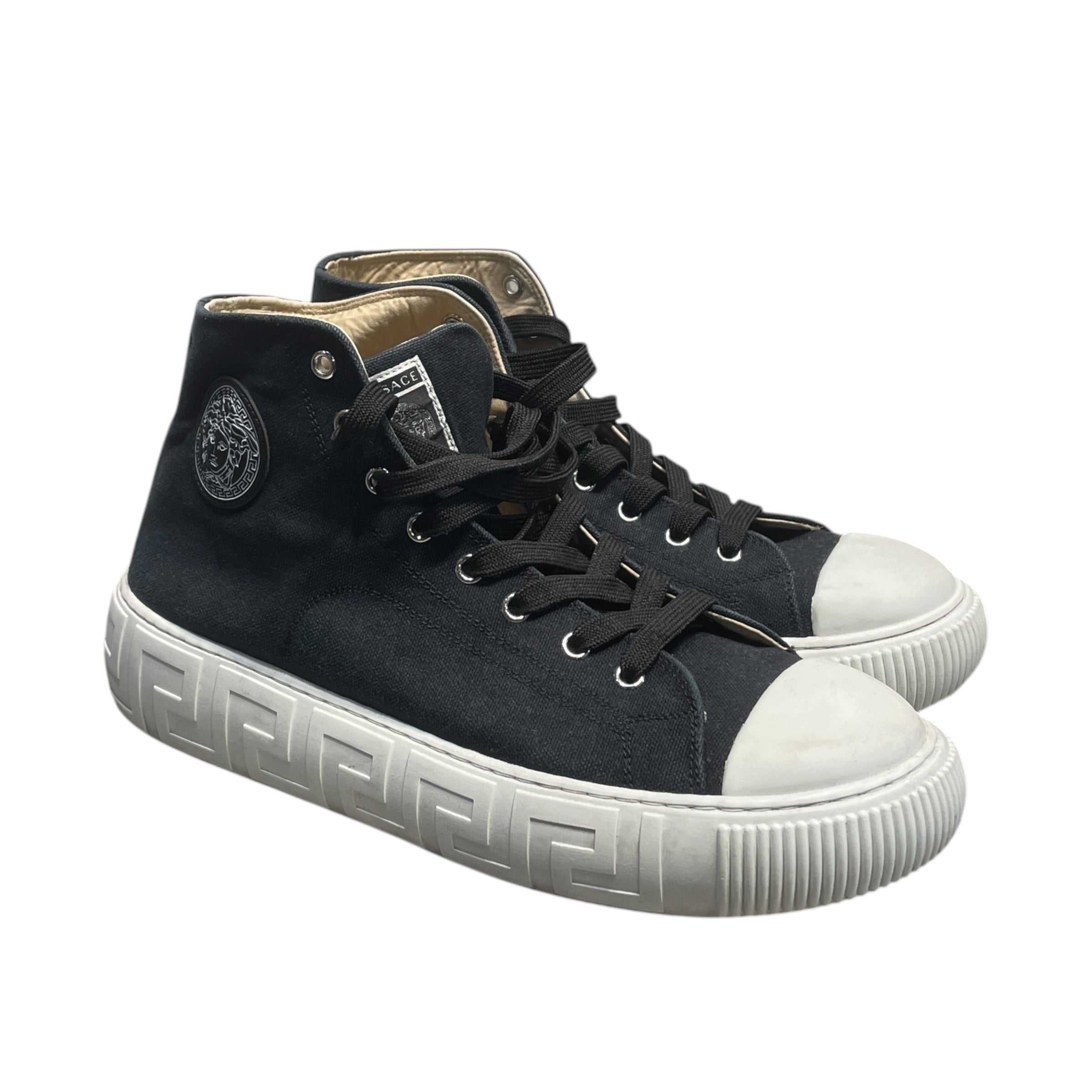 VERSACE/Hi-Sneakers/EU 43.5/Cotton/NVY/ view 1