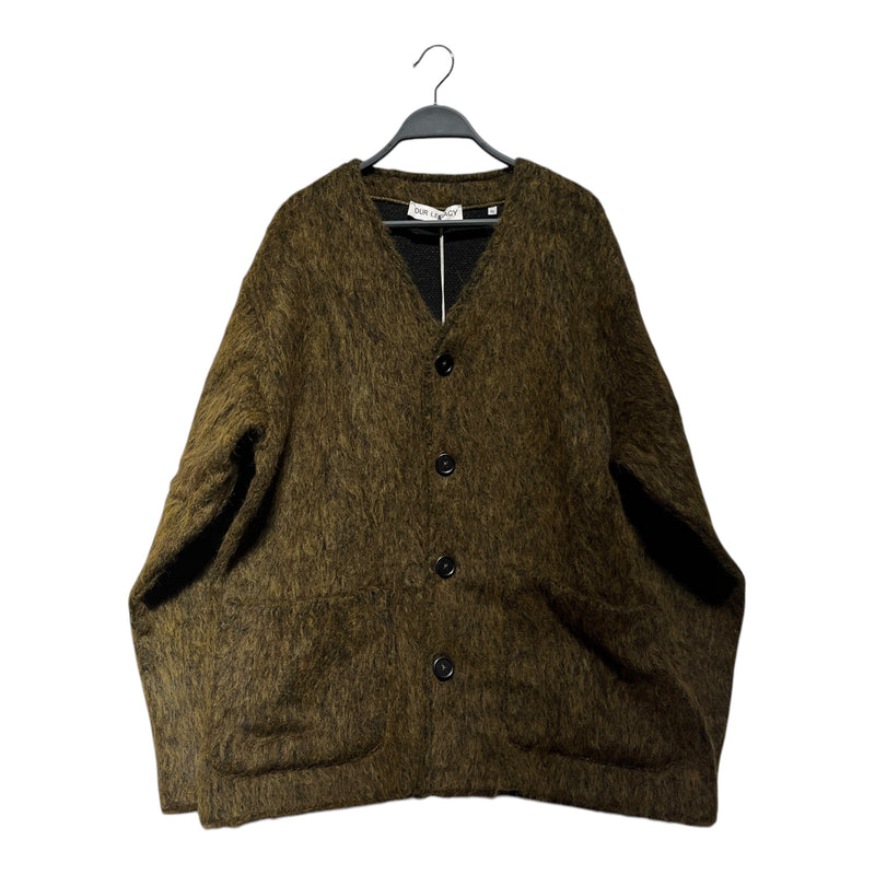 OUR LEGACY/Cardigan/50/Mohair/KHK/OLIVE MELANGE MOHAIR