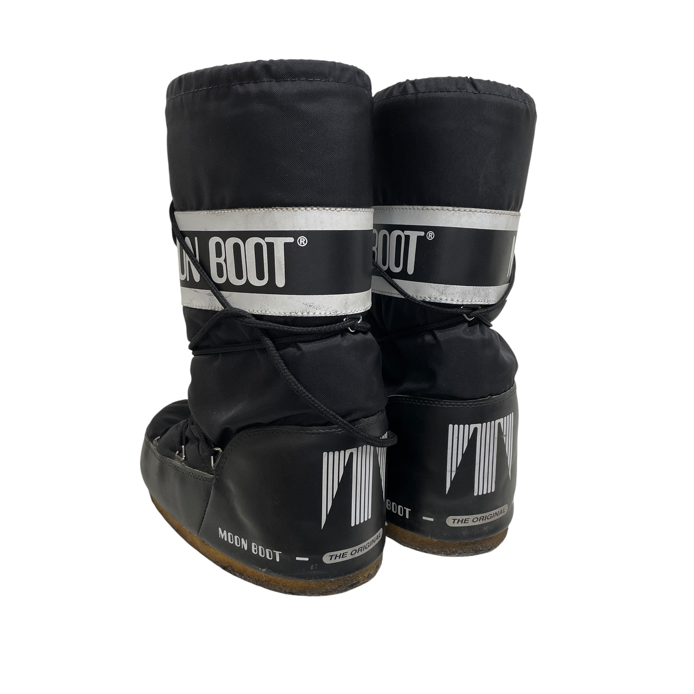 MOON BOOT/Boots/US 6.5/Nylon/BLK/wht inside view 2