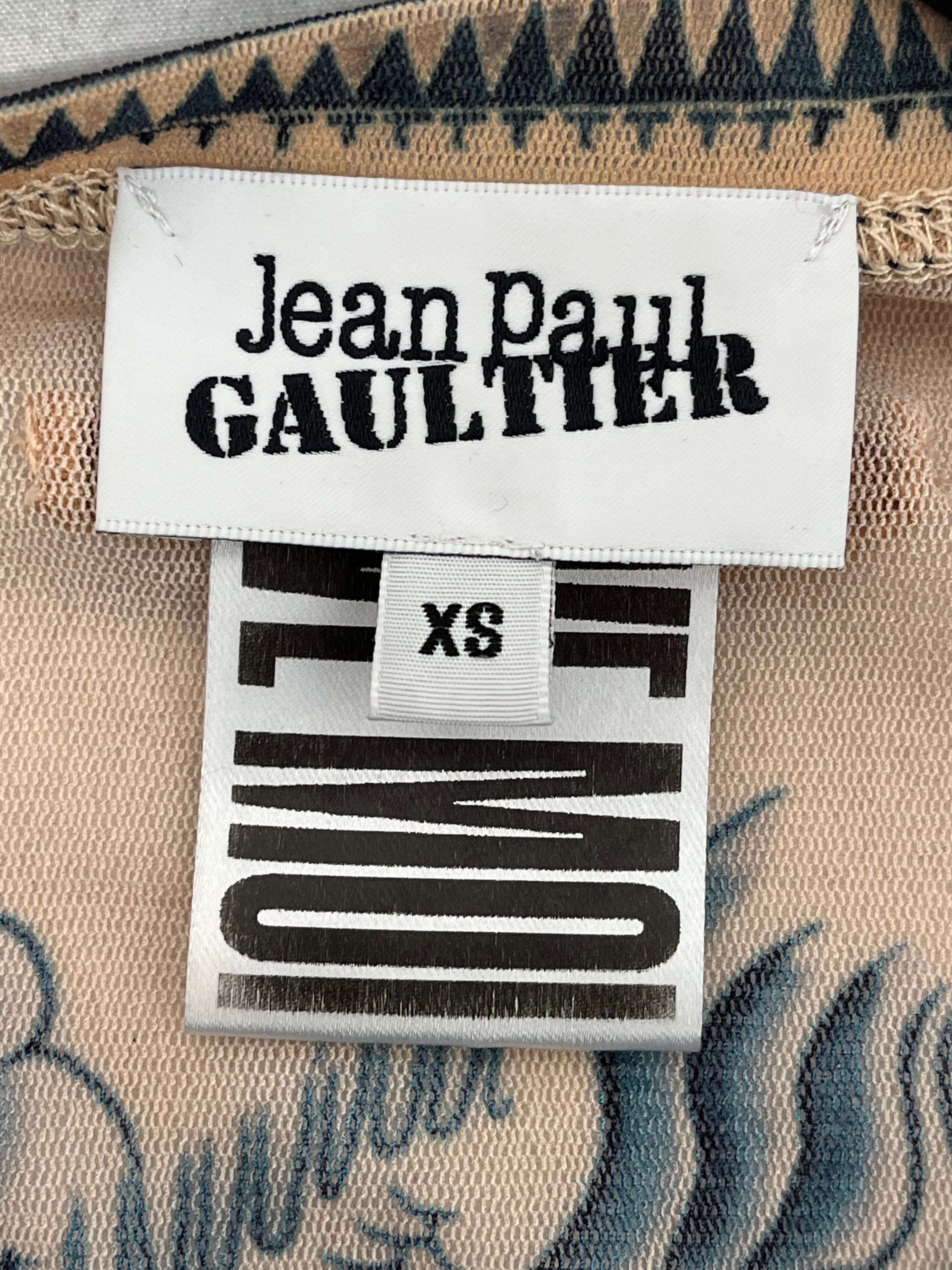 Jean Paul Gaultier/LS Blouse/XS/PNK/NUDE SAILOR TATTOO STRIPE TOP view 4