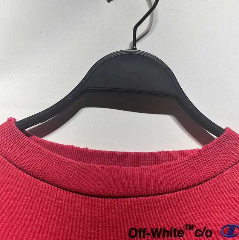 OFF-WHITE/Champion/Sweatshirt/XS/Graphic/Cotton/RED/