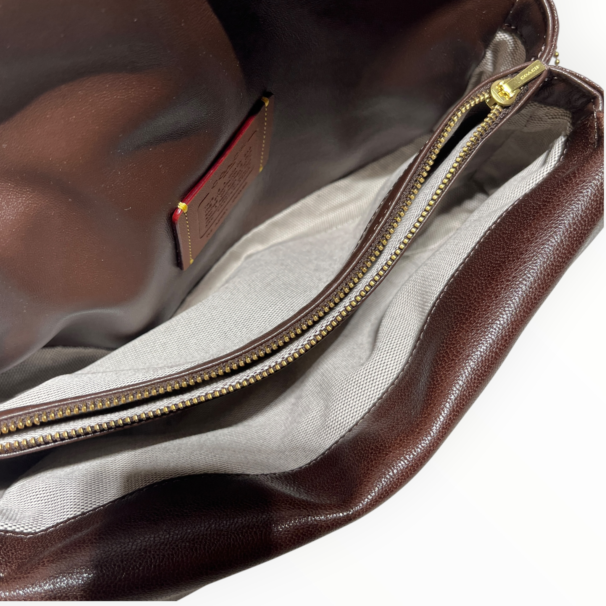 COACH/Hand Bag/Leather/BRW/tabby gold chain view 4