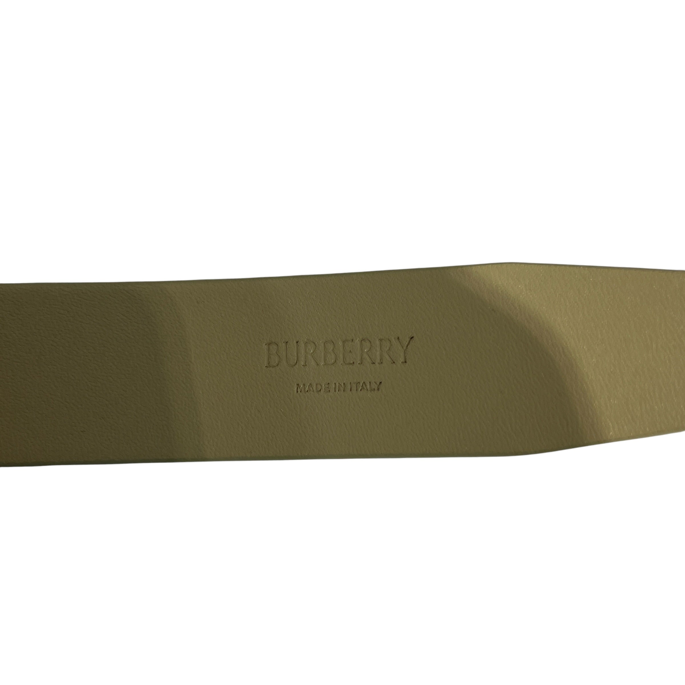 BURBERRY/Belt/Leather/GRN/L's/gold logo buckle view 3