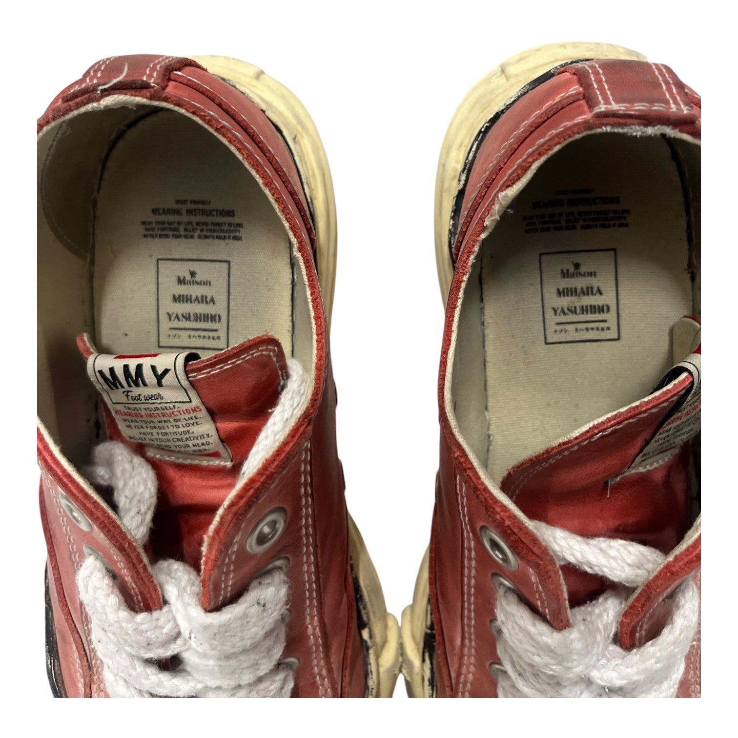 MIHARA YASUHIRO/Low-Sneakers/US 10/RED/faded view 3