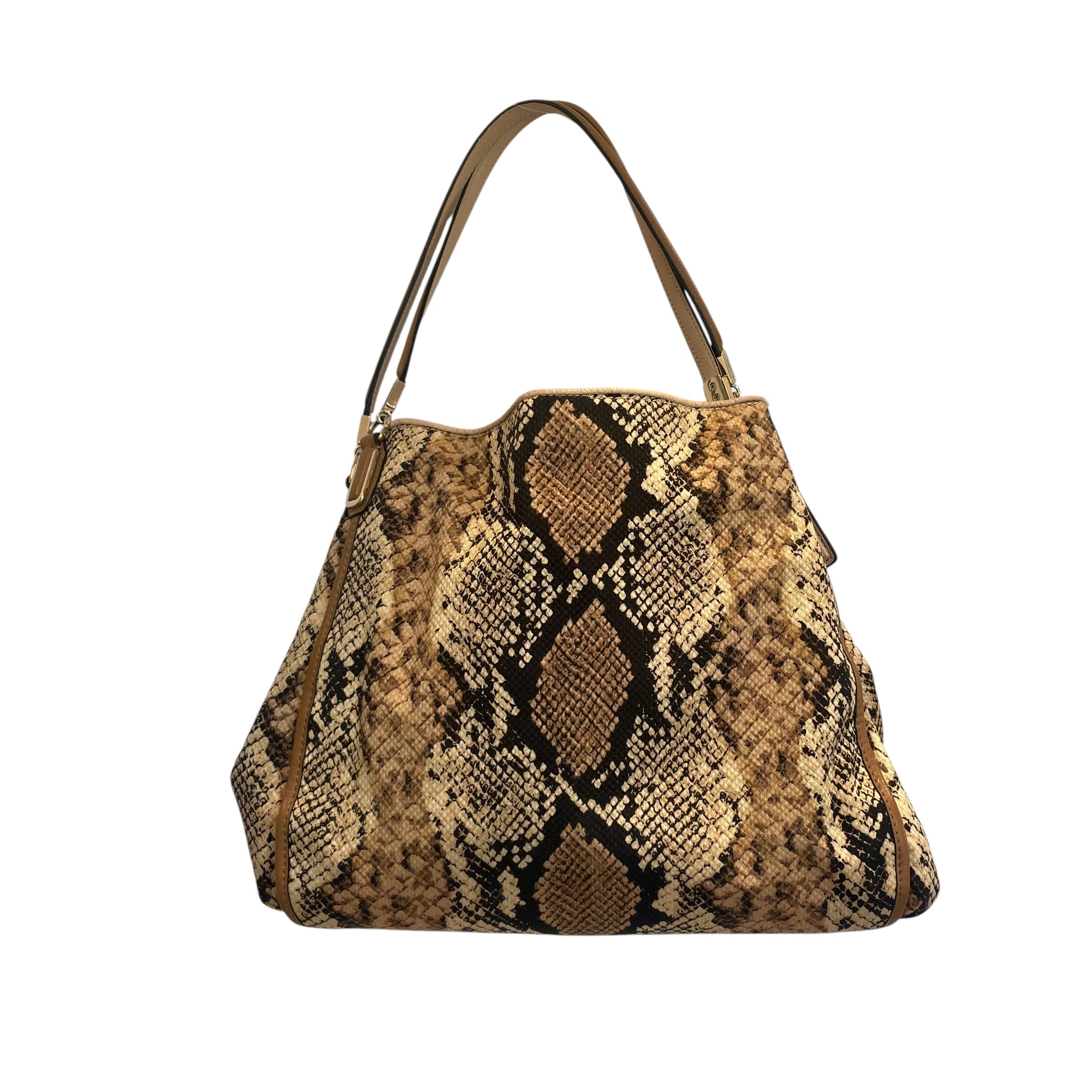 COACH/Hand Bag/Nylon/BEG/MADISON PYTHON PRINT view 2