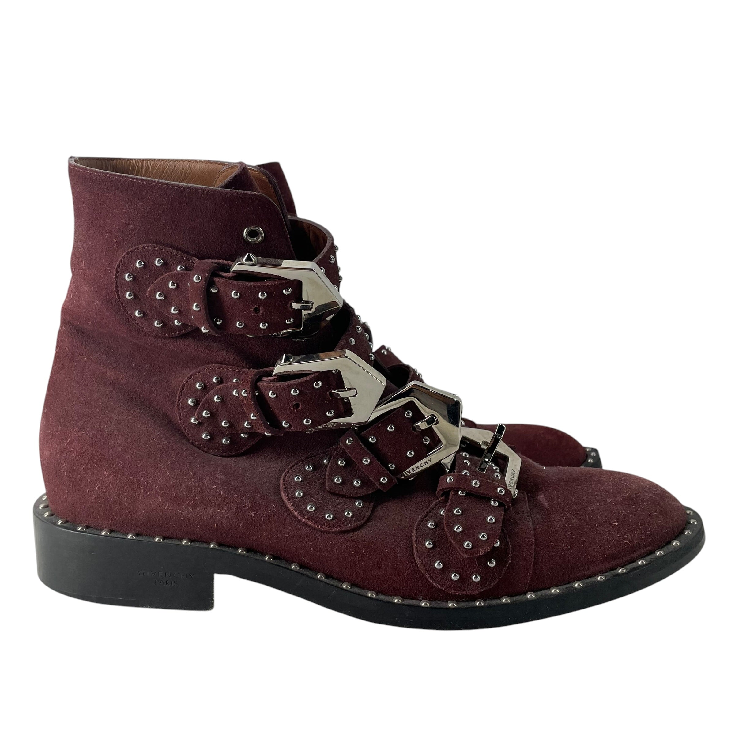 GIVENCHY/Biker Boots/EU 37/Suede/BRD/BUCKLE BOOTS view 2