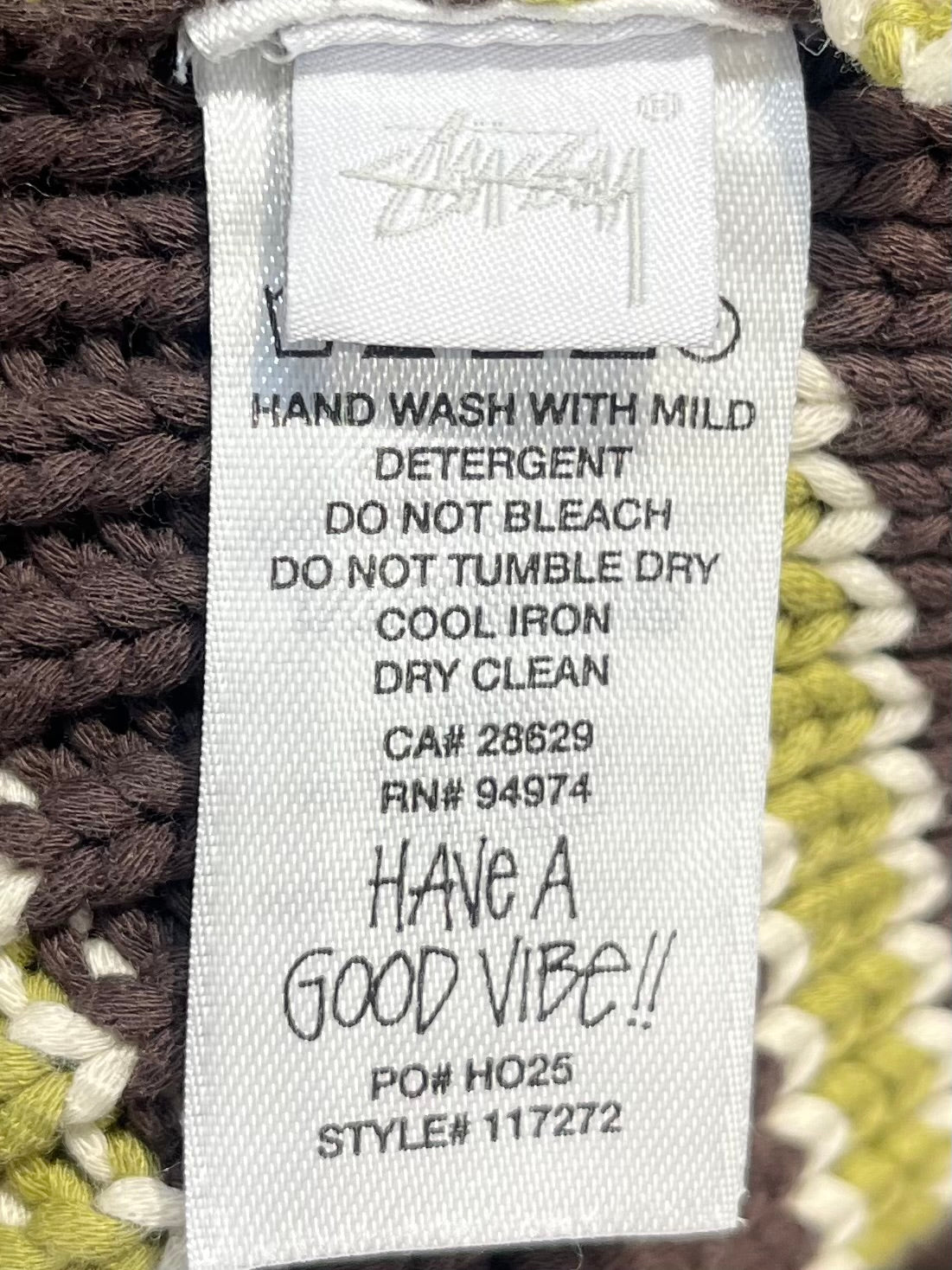 STUSSY/Heavy Sweater/XXL/Stripe/Cotton/BRW/STRIPED CHUNKY KNIT SWEATER view 8