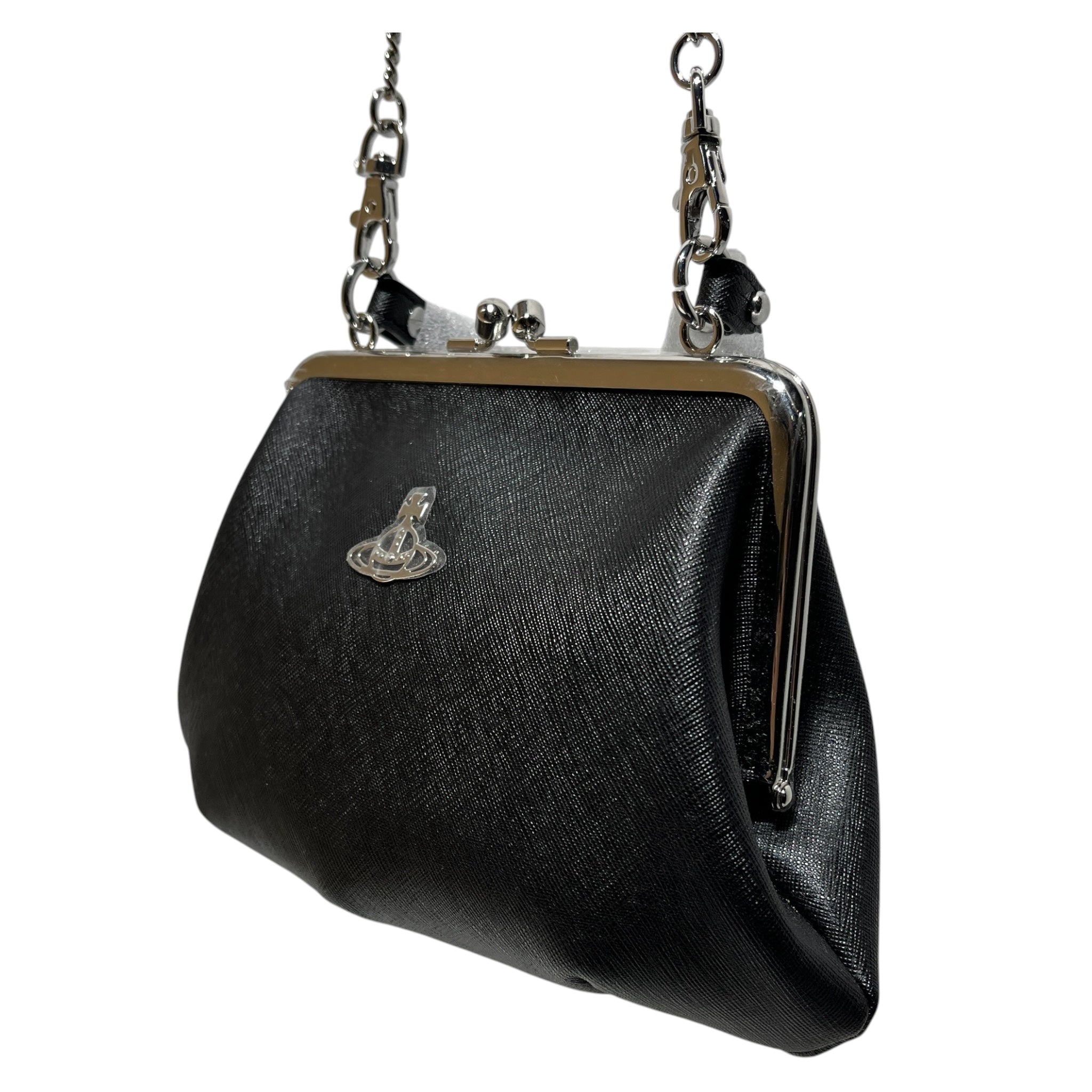 Vivienne Westwood/Cross Body Bag/Leather/BLK/new with wrapping view 3