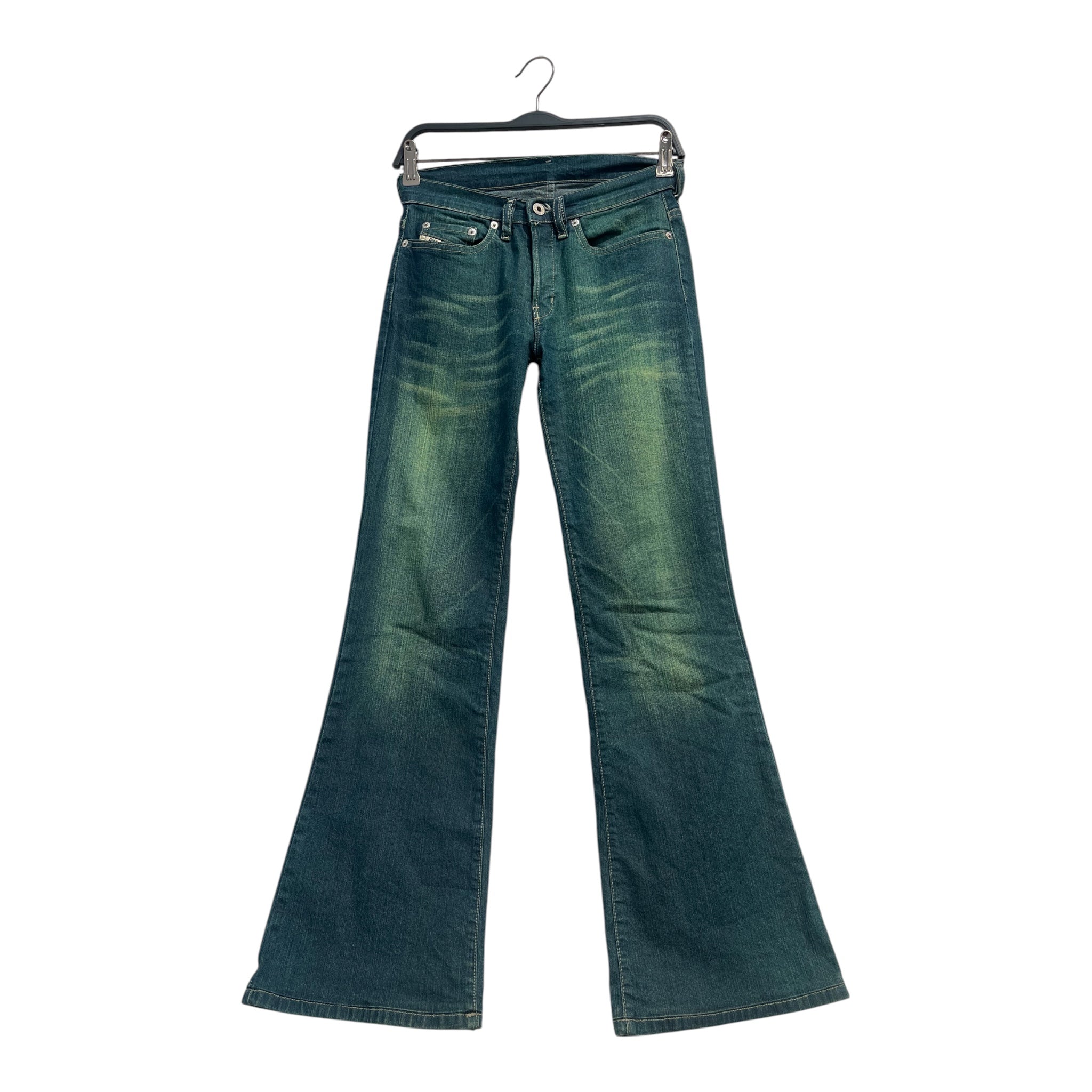 DIESEL/Bootcut Pants/26/Cotton/BLU/BLUE GREEN WASH BOOTCUT PANTS view 1