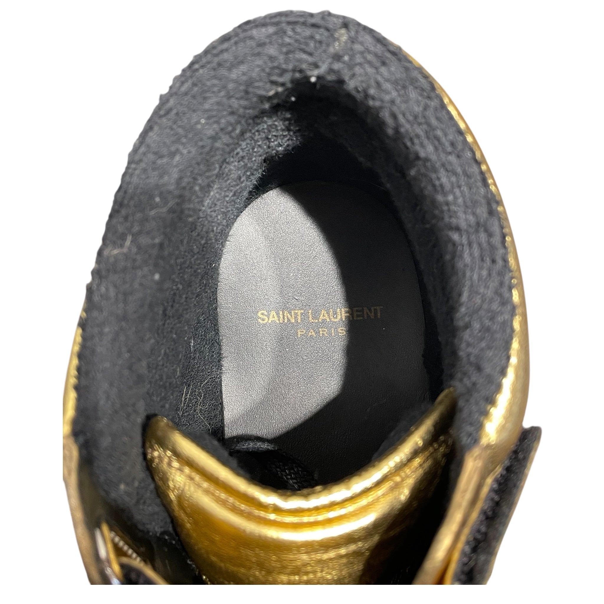 SAINT LAURENT/Hi-Sneakers/EU 42.5/Leather/GLD/Lenny Hi Leather Trainer view 3