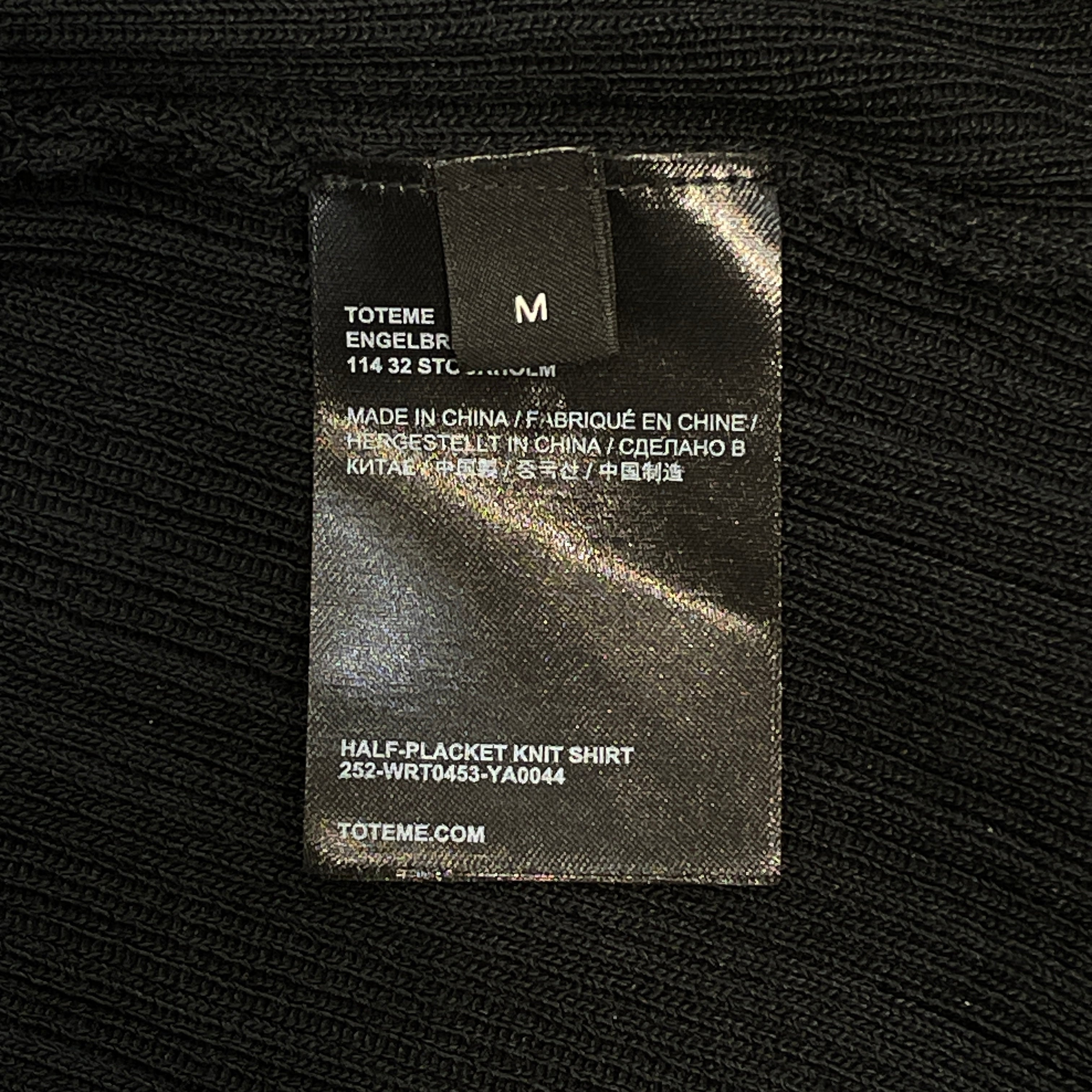 TOTEME/LS Blouse/M/Cotton/BLK/Pleated Button Up view 4