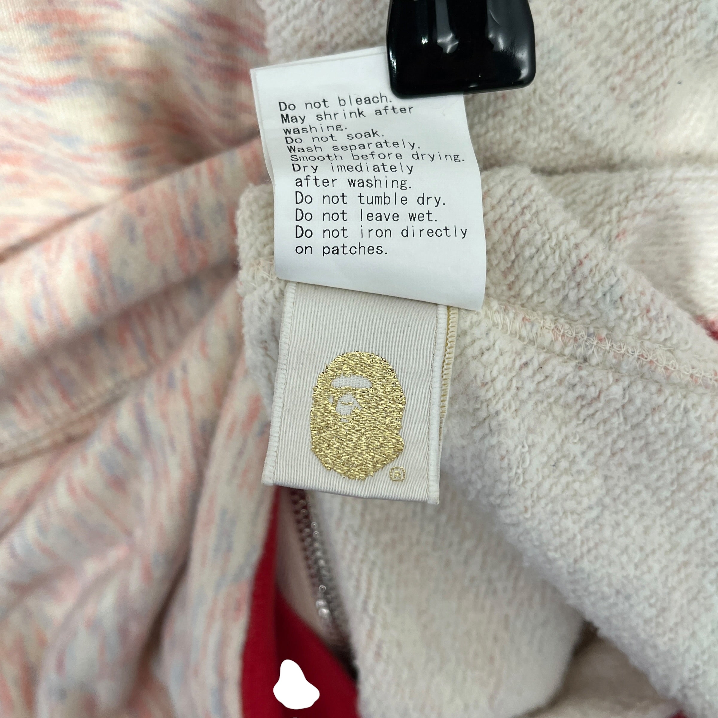 A BATHING APE/Zip Up Hoodie/S/Cotton/RED/CLASSICS FULL ZIP RED CUFFS view 6