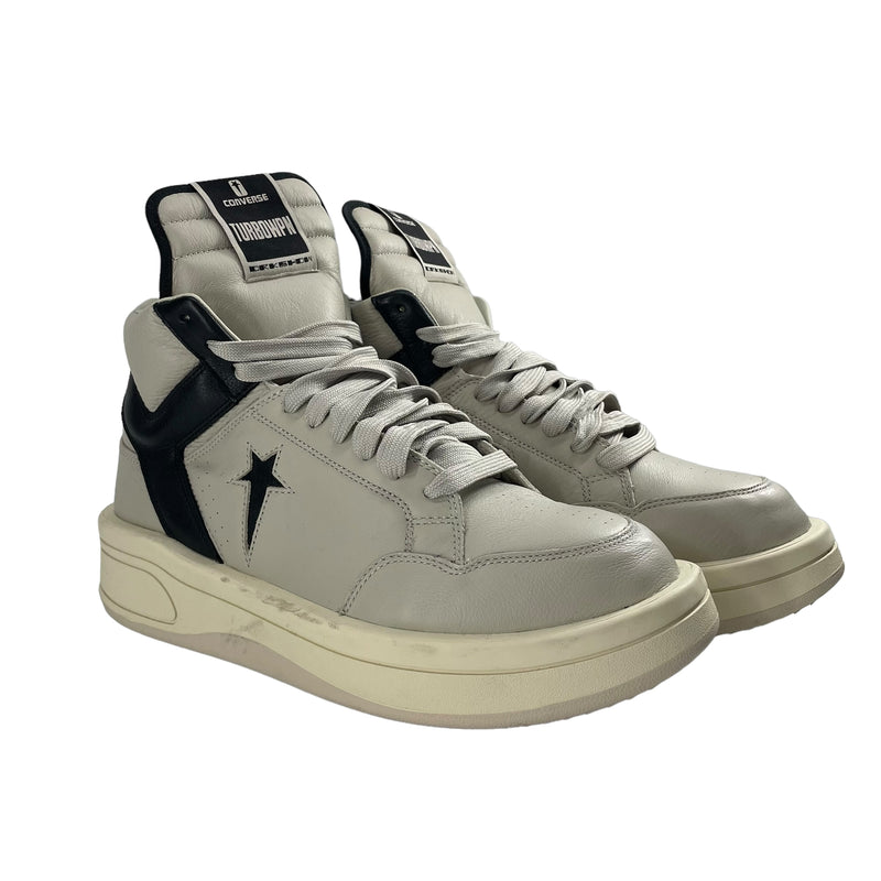 Rick Owens/CONVERSE/Hi-Sneakers/US 12/Leather/GRY/TURBOPWN