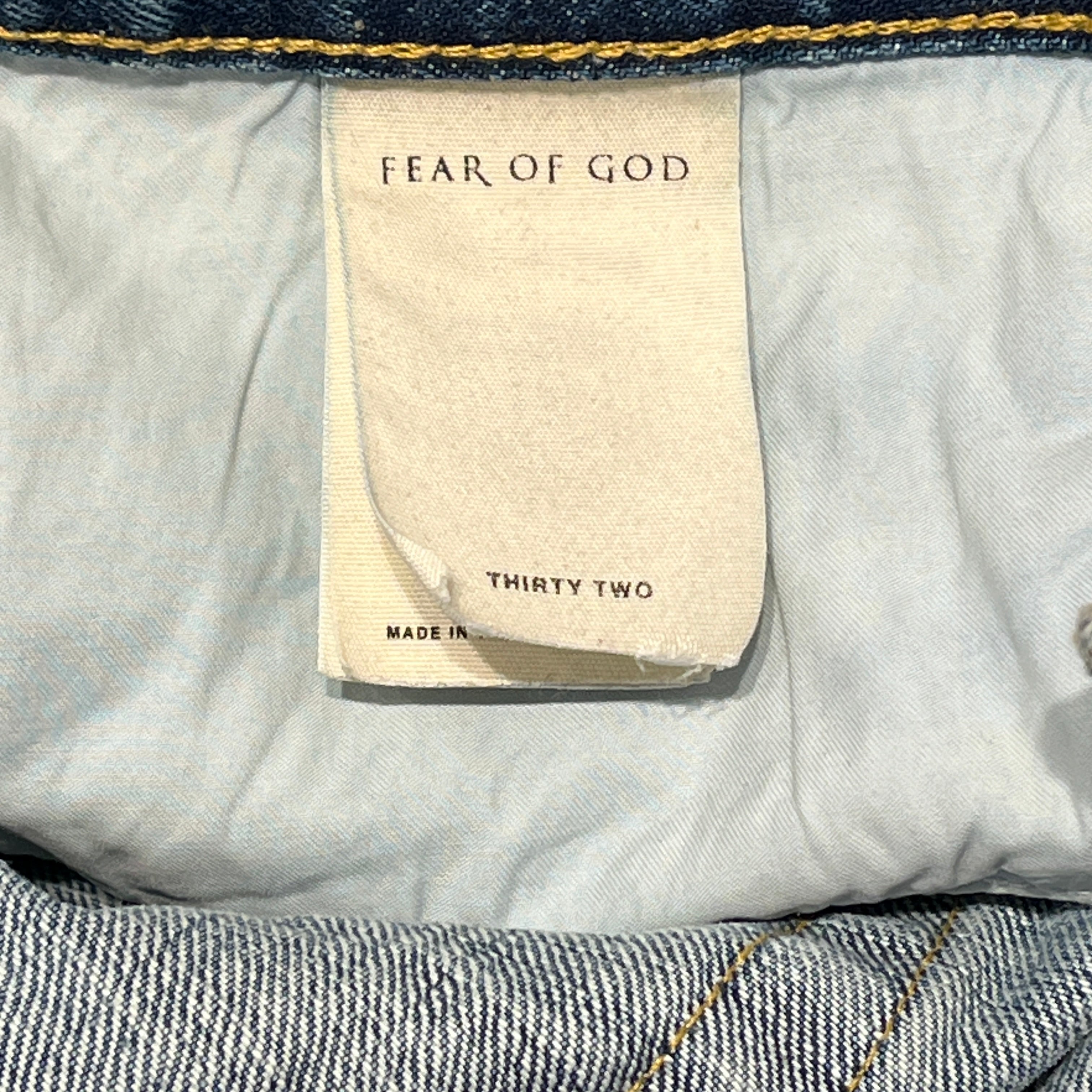 FEAR OF GOD/Pants/32/Denim/BLU/DARK WASH ZIPPERS ON ANKLES view 4