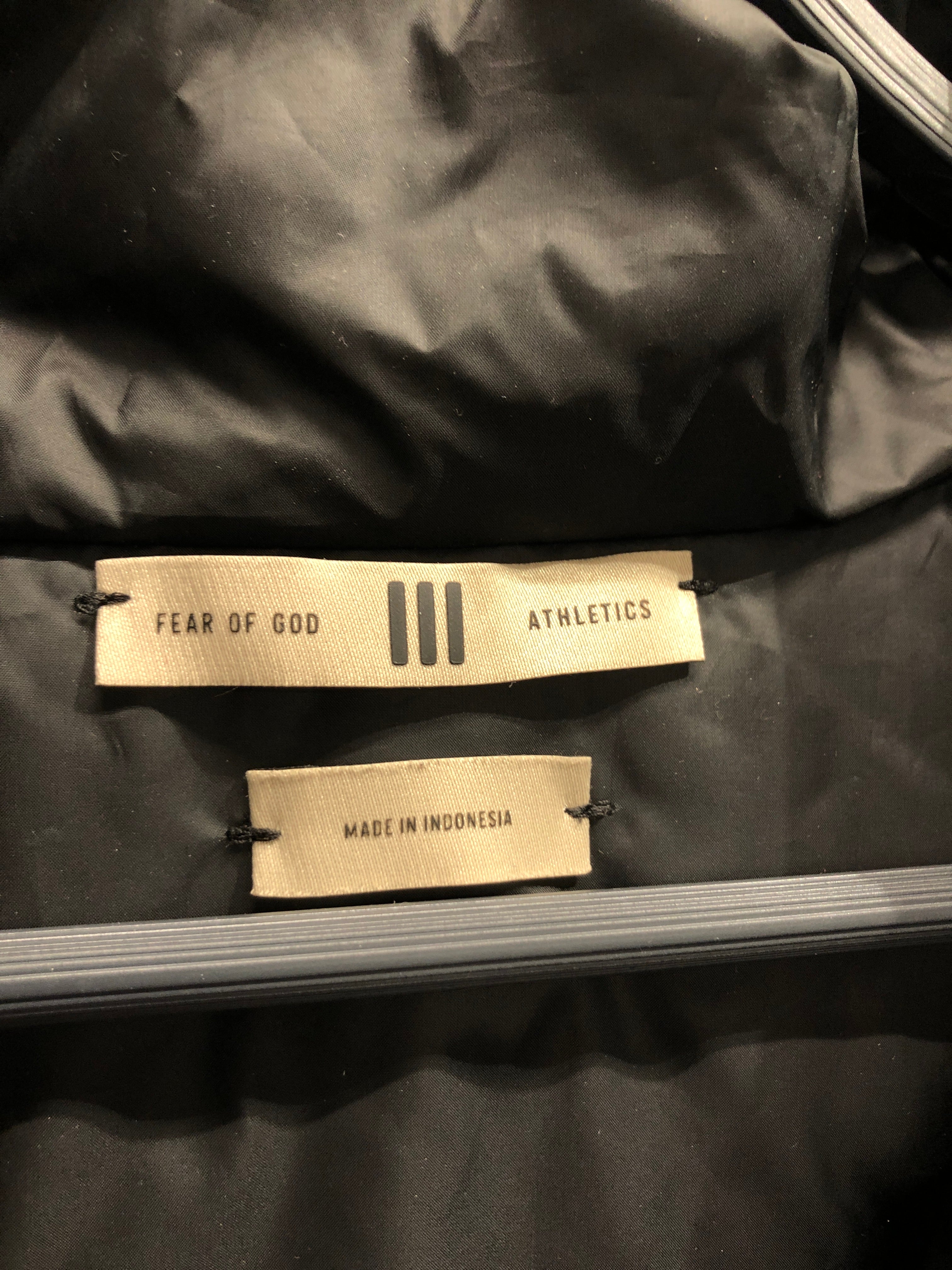 FEAR OF GOD/adidas/Jacket/S/BLK/CROPPED PUFFER FOG ATHLETICS view 3