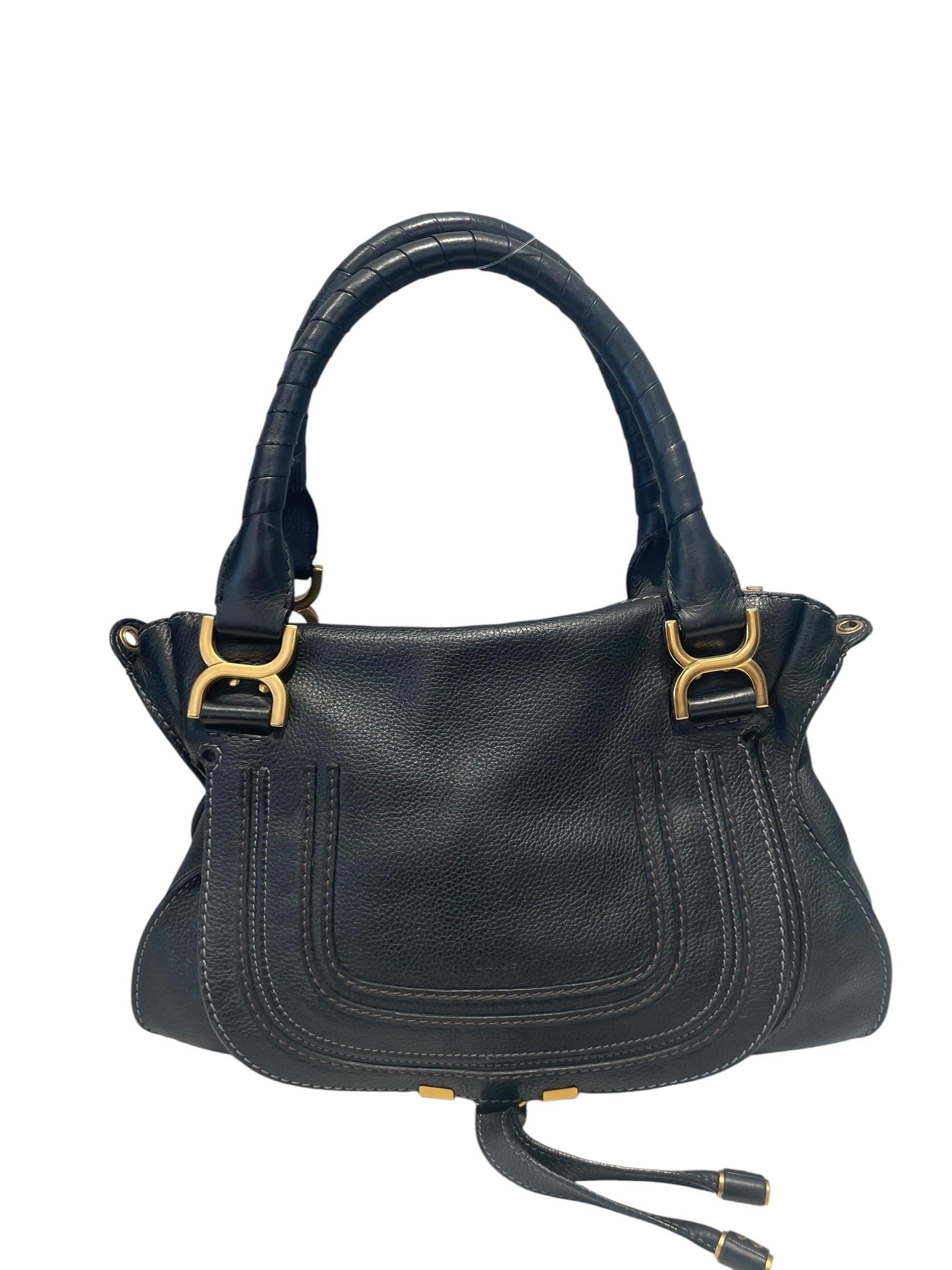Chloe/Cross Body Bag/Leather/BLK/Medium Marcie Satchel view 3