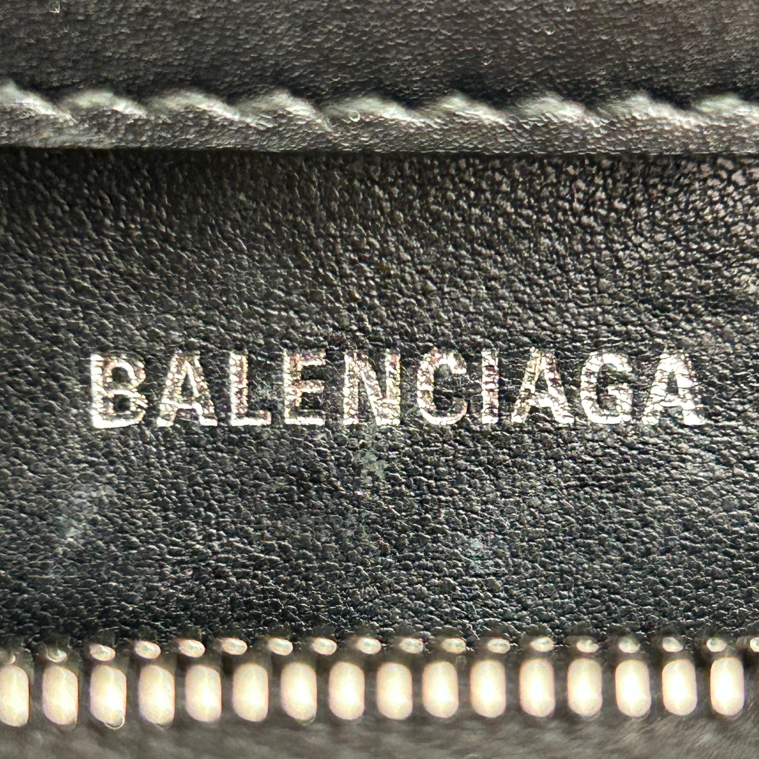 BALENCIAGA/Cross Body Bag/Leather/BLK/Hourglass Rhinestone B view 5