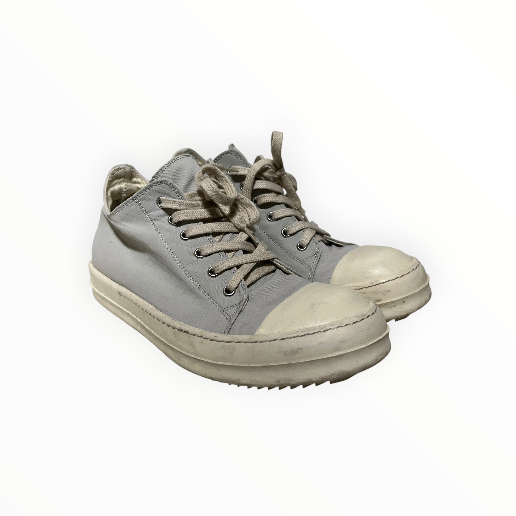 Rick Owens/Low-Sneakers/US 8/Cotton/SLV/DRKSHDW LOW TOP view 1