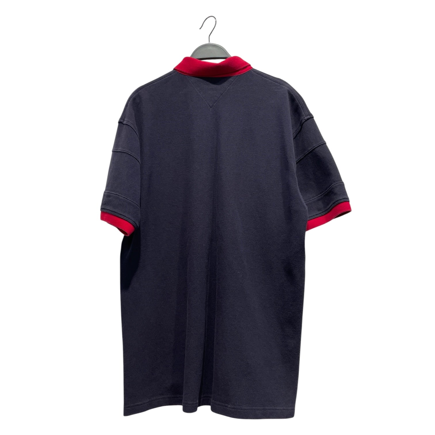 KITH/TOMMY HILFIGER/Polo Shirt/S/MLT/Stripe/Blue with White stripe red rib view 2