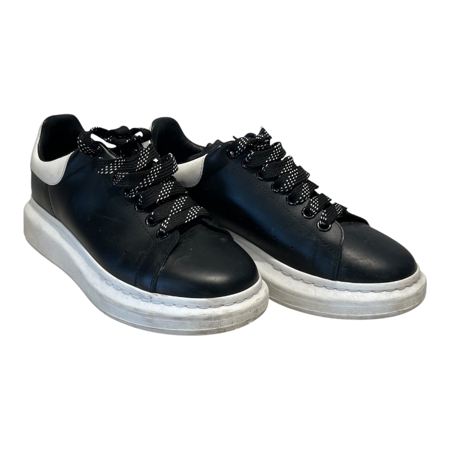 Alexander McQueen/Low-Sneakers/EU 41/Leather/BLK/oversized platform blk/wht view 1