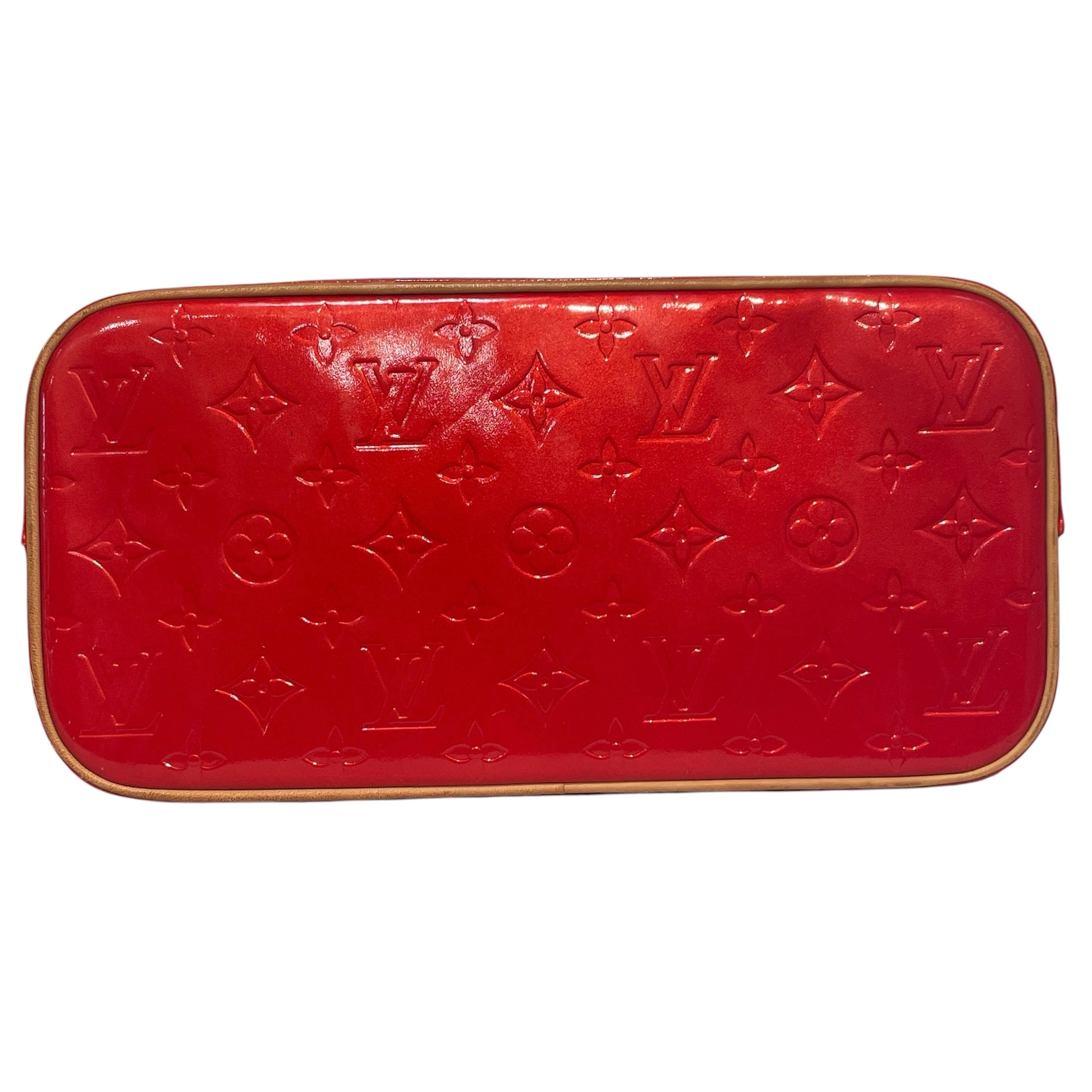 LOUIS VUITTON/Tote Bag/Monogram/Leather/RED/Vernis Tote BAg view 3