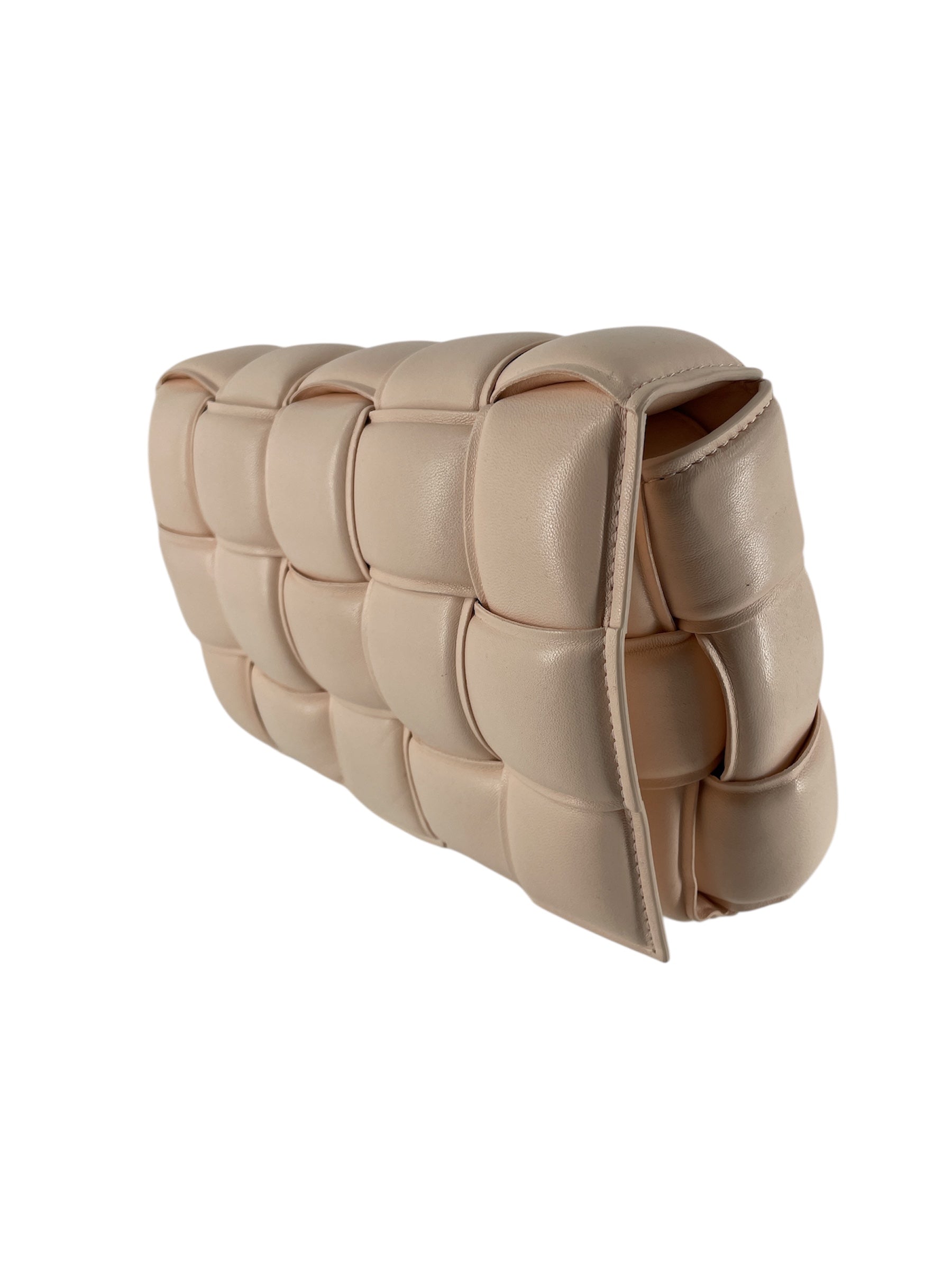 BOTTEGA VENETA/Cross Body Bag/Leather/PNK/LIGHT PINK, WOVEN, GOLD view 3