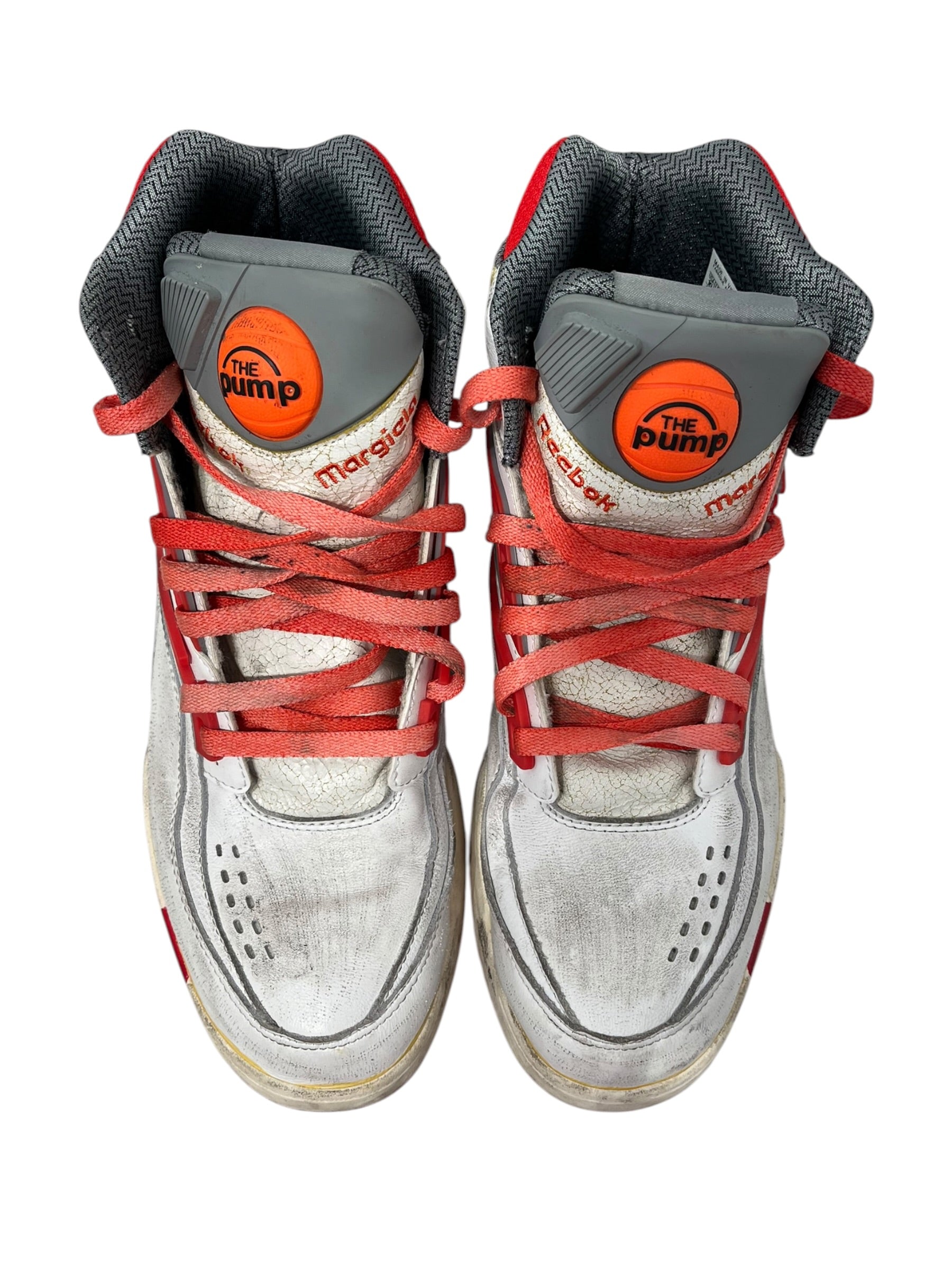 Reebok/Maison Margiela/Hi-Sneakers/US 10/Leather/WHT/MARGIELA REEBOK PUMP RED view 5