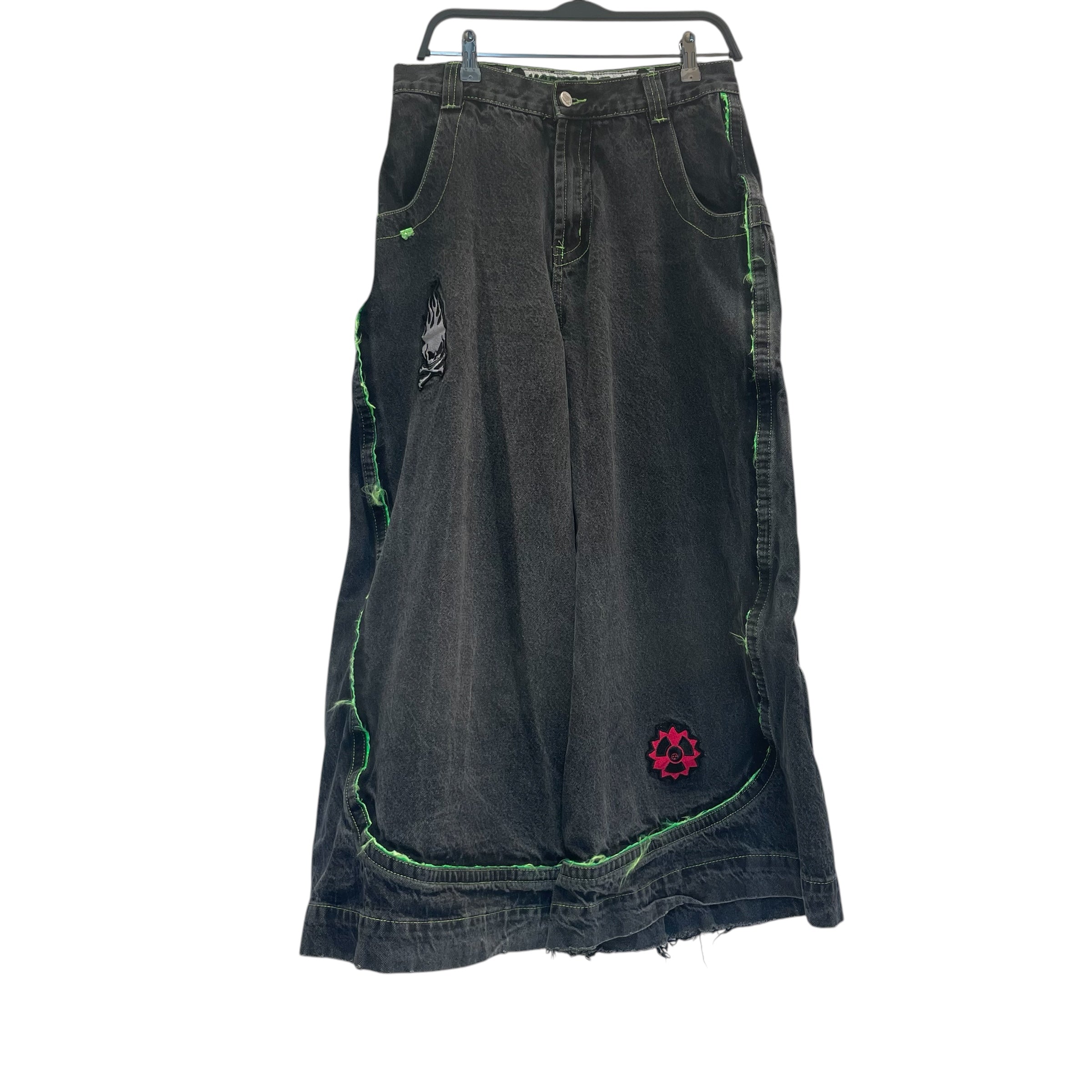 VAPOR95 DENIM/Pants/M/Cotton/BLK/JNCO STYLE/GRN view 1