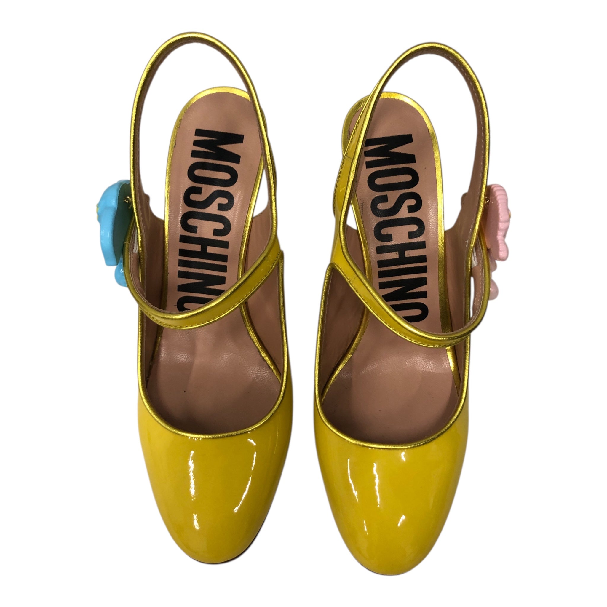 MOSCHINO/Heels/EU 38/Leather/YEL/little animals- jeremy scott view 3