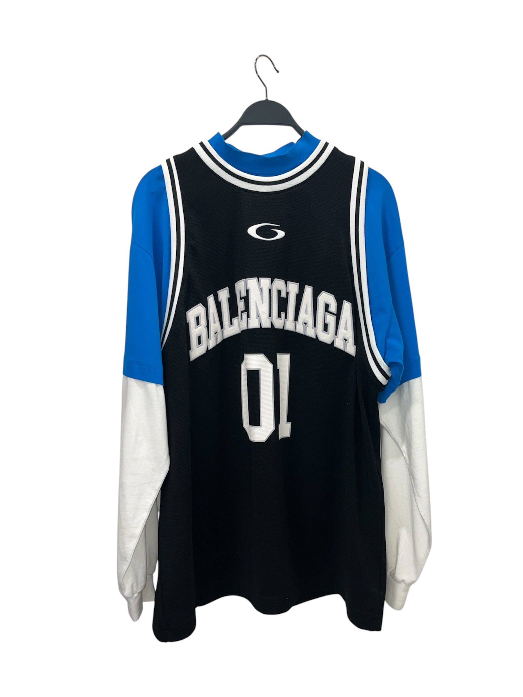 BALENCIAGA/LS T-Shirt/2/Polyester/BLK/Graphic/ view 1
