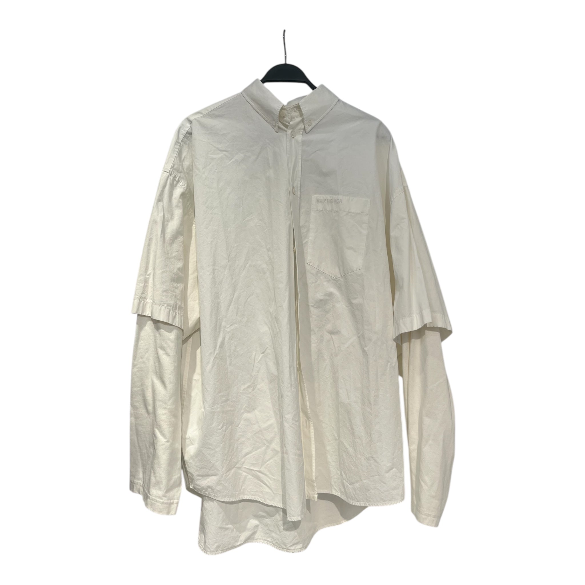 BALENCIAGA/SS Shirt/XS/Cotton/WHT/layerd ca00985 view 1