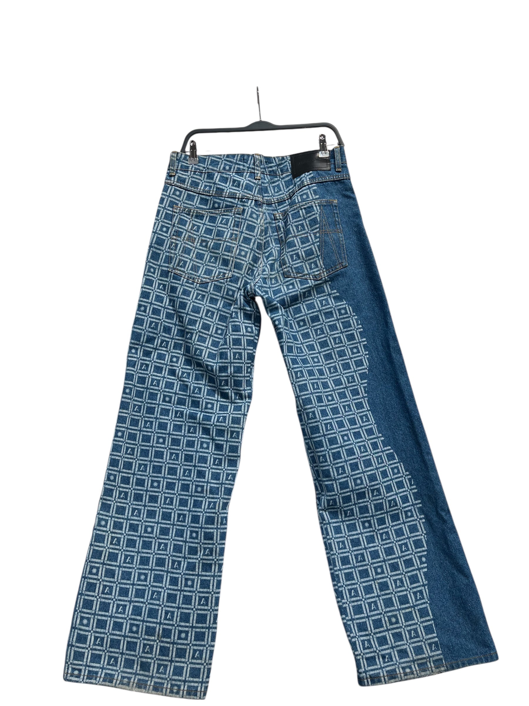 AHLUWALIA /Pants/32/Cotton/BLU/PATCHWORK MONOGRAM PANT view 2