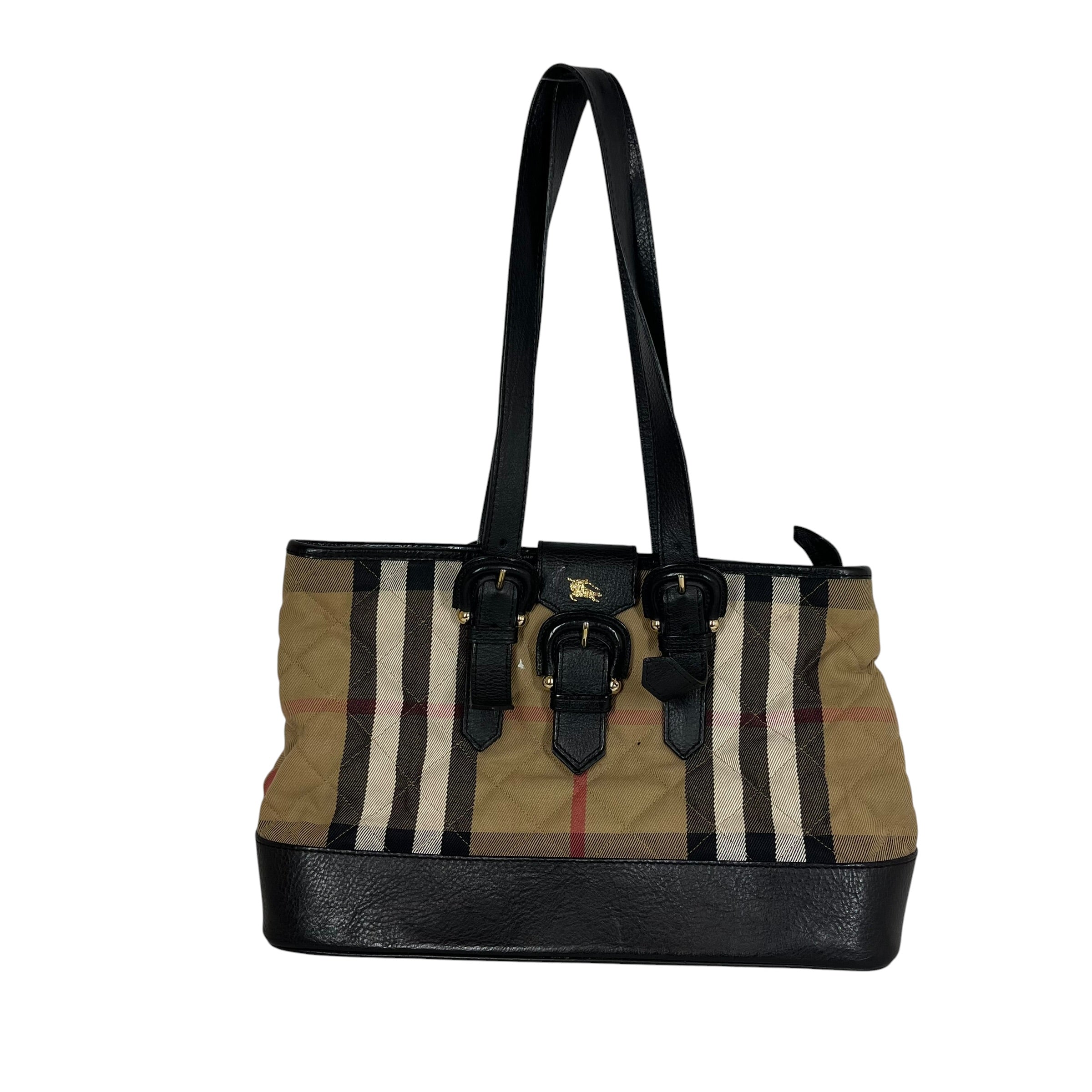 BURBERRY/Hand Bag/Gingham Check/Cotton/BEG/HOUSE CHECK TOTE view 1