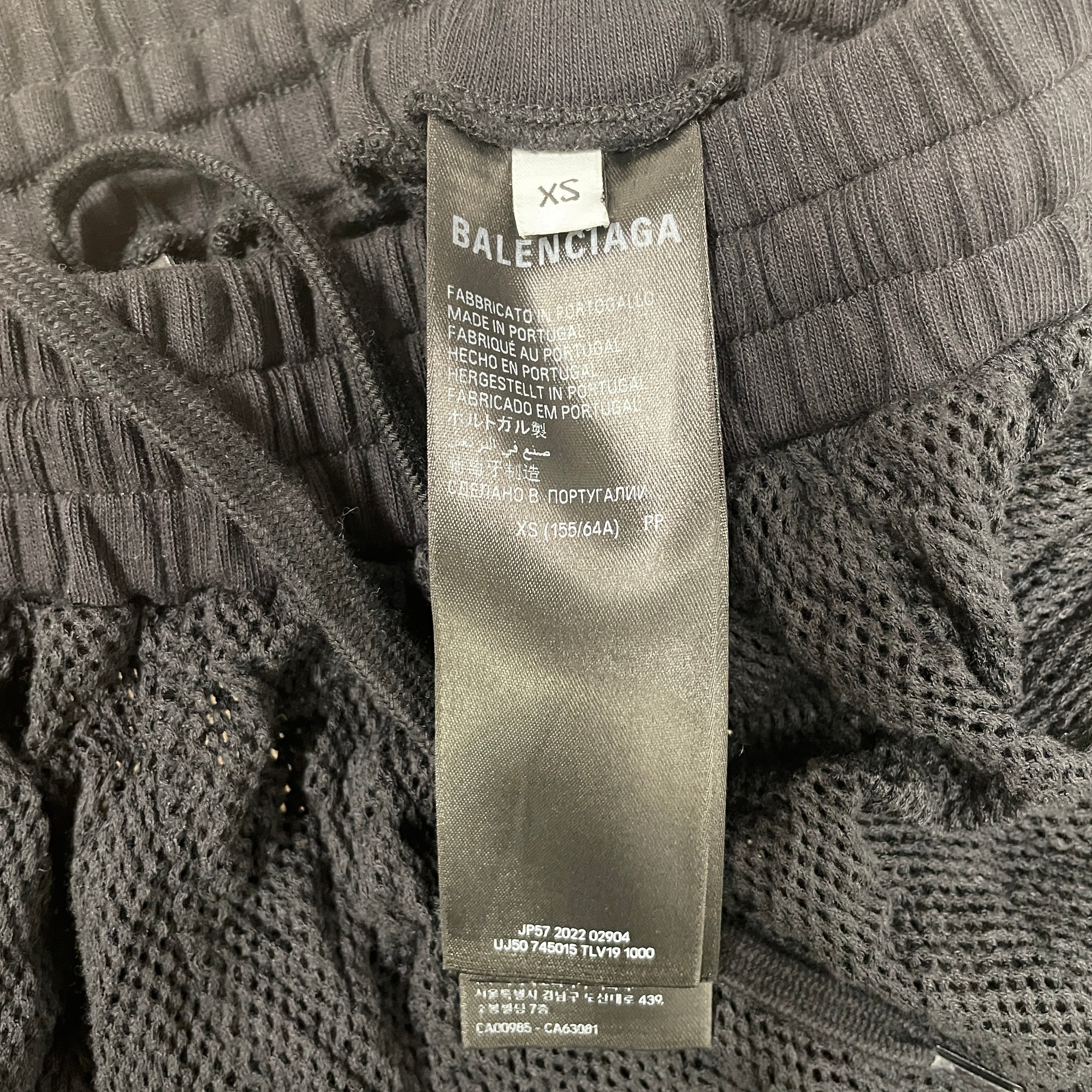 BALENCIAGA/Pants/XS/Cotton/BLK/2022/  MESH TROUSER view 4