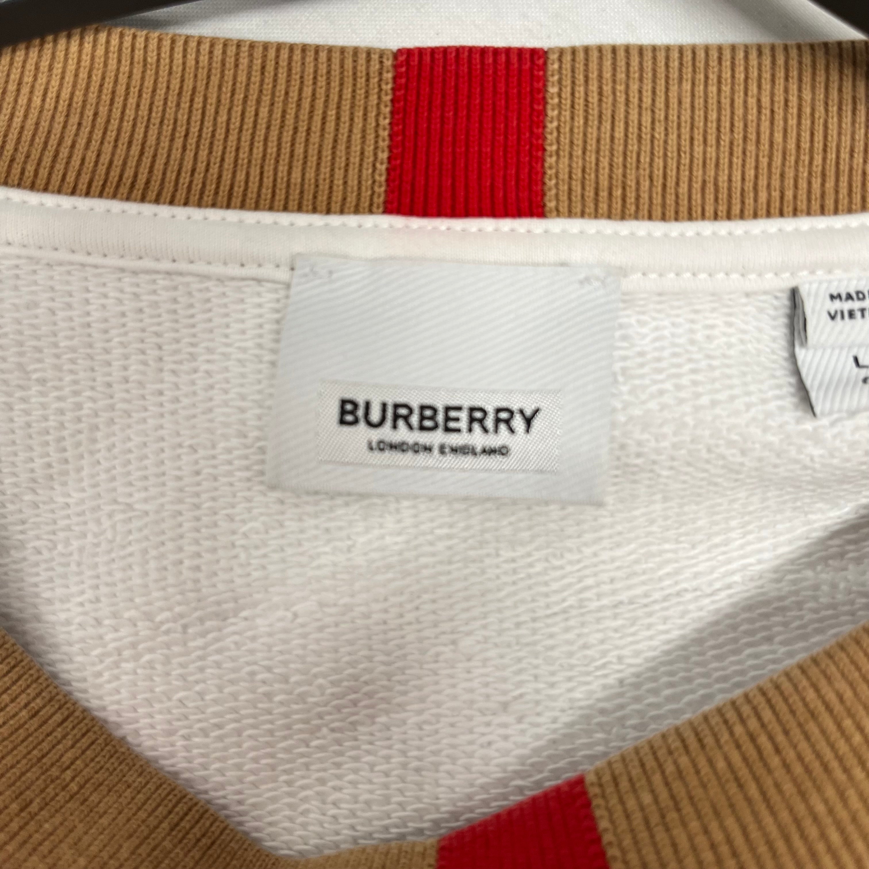 BURBERRY LONDON/Sweatshirt/L/Cotton/WHT/ view 3