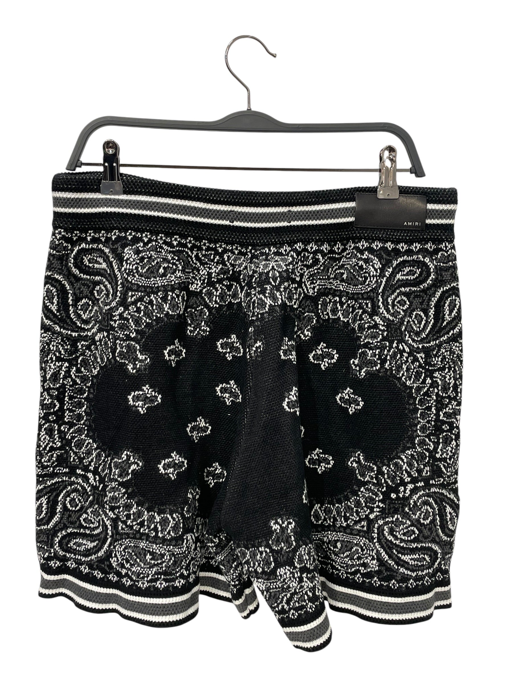 AMIRI/Shorts/XL/Cotton/BLK/All Over Print/bandana crochet shorts view 2