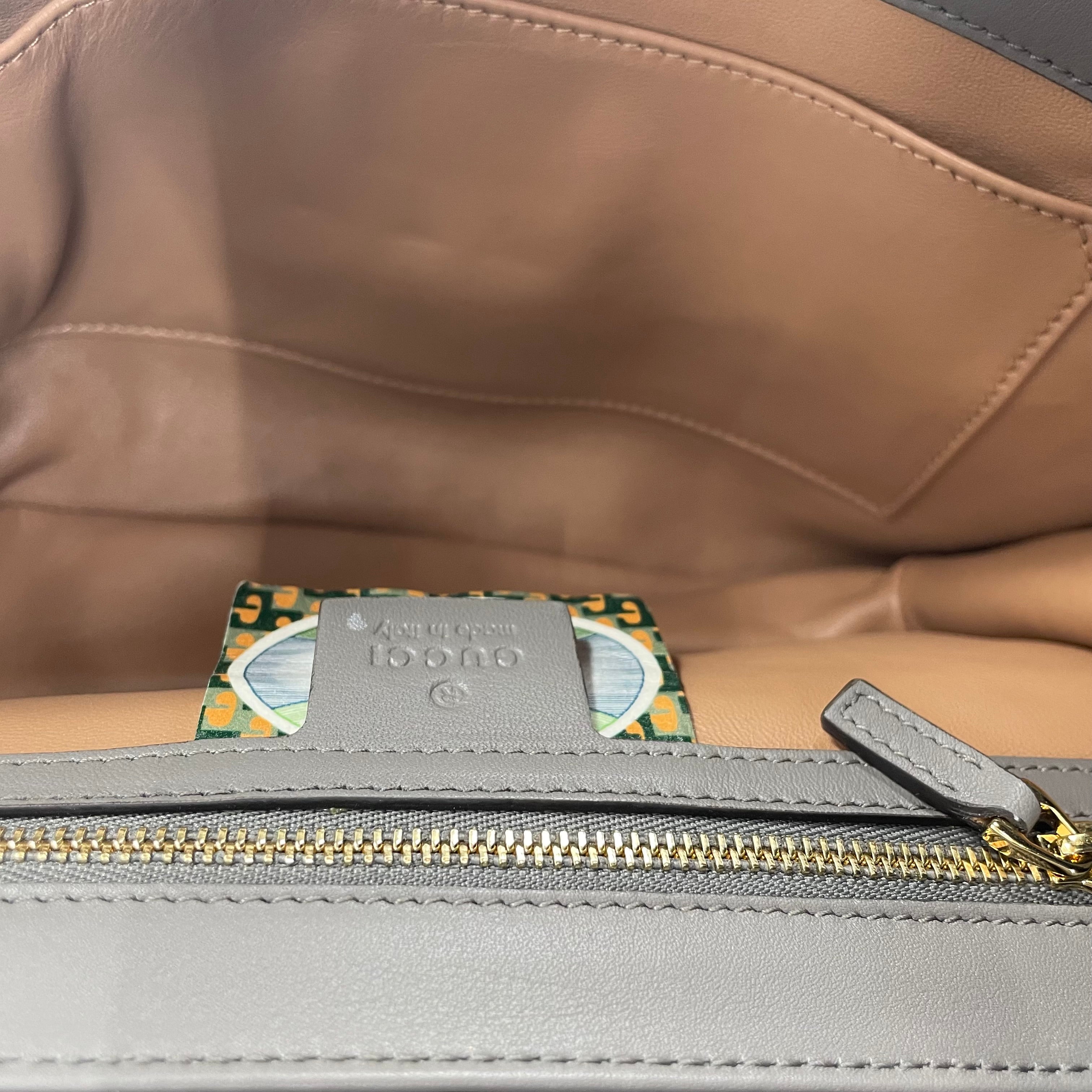GUCCI/Cross Body Bag/Leather/GRY/PYTHON RAJAH view 5
