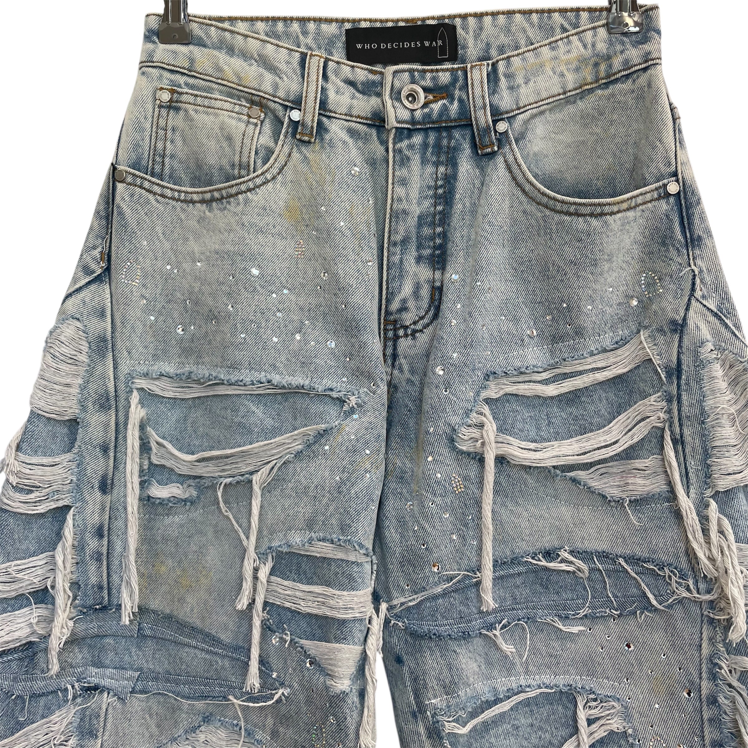 WHO DECIDES WAR/Pants/30/Denim/BLU/SPARKLE EXPOSURE DENIM view 4