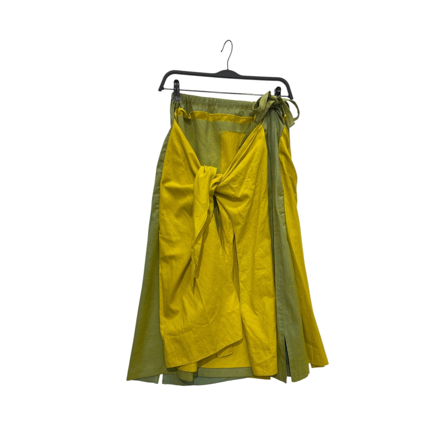 A.POC/ISSEY MIYAKE/Long Skirt/2/Cotton/YEL/ASYMMETRICAL HEM view 1