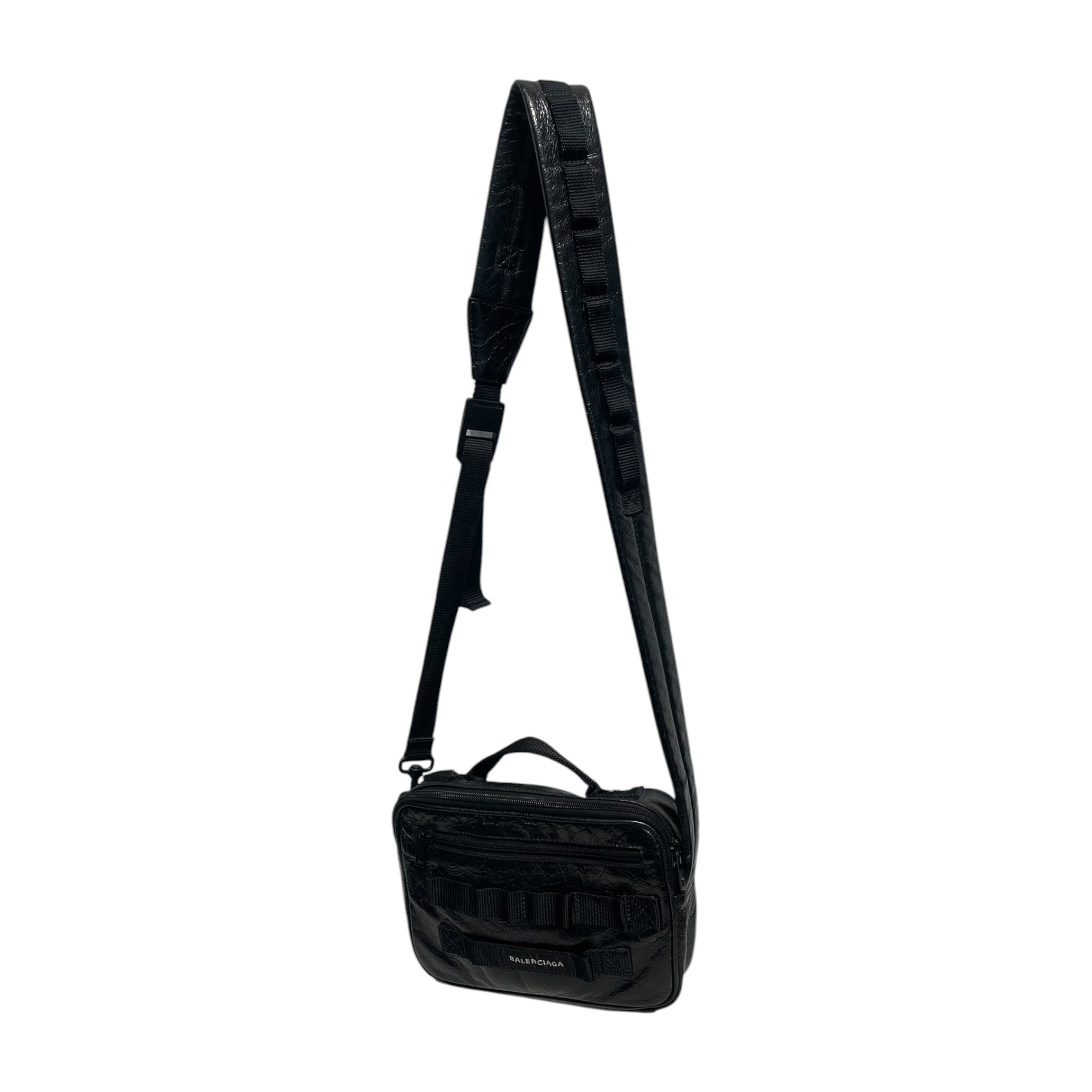 BALENCIAGA/Cross Body Bag/Leather/BLK/TACTICAL LEATHER BAG view 1