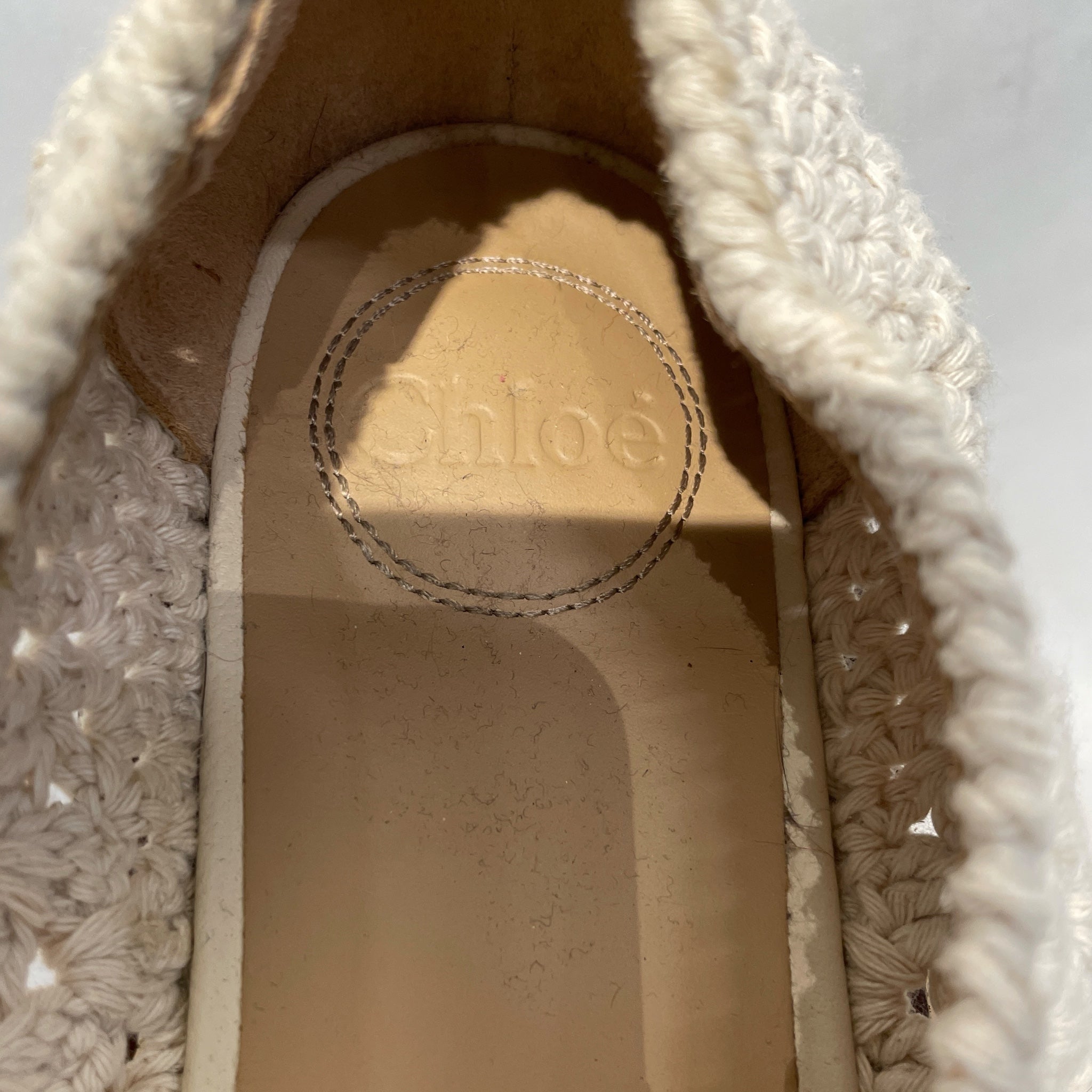 Chloe/Loafers/US 8.5/CRM/crochet loafers view 3