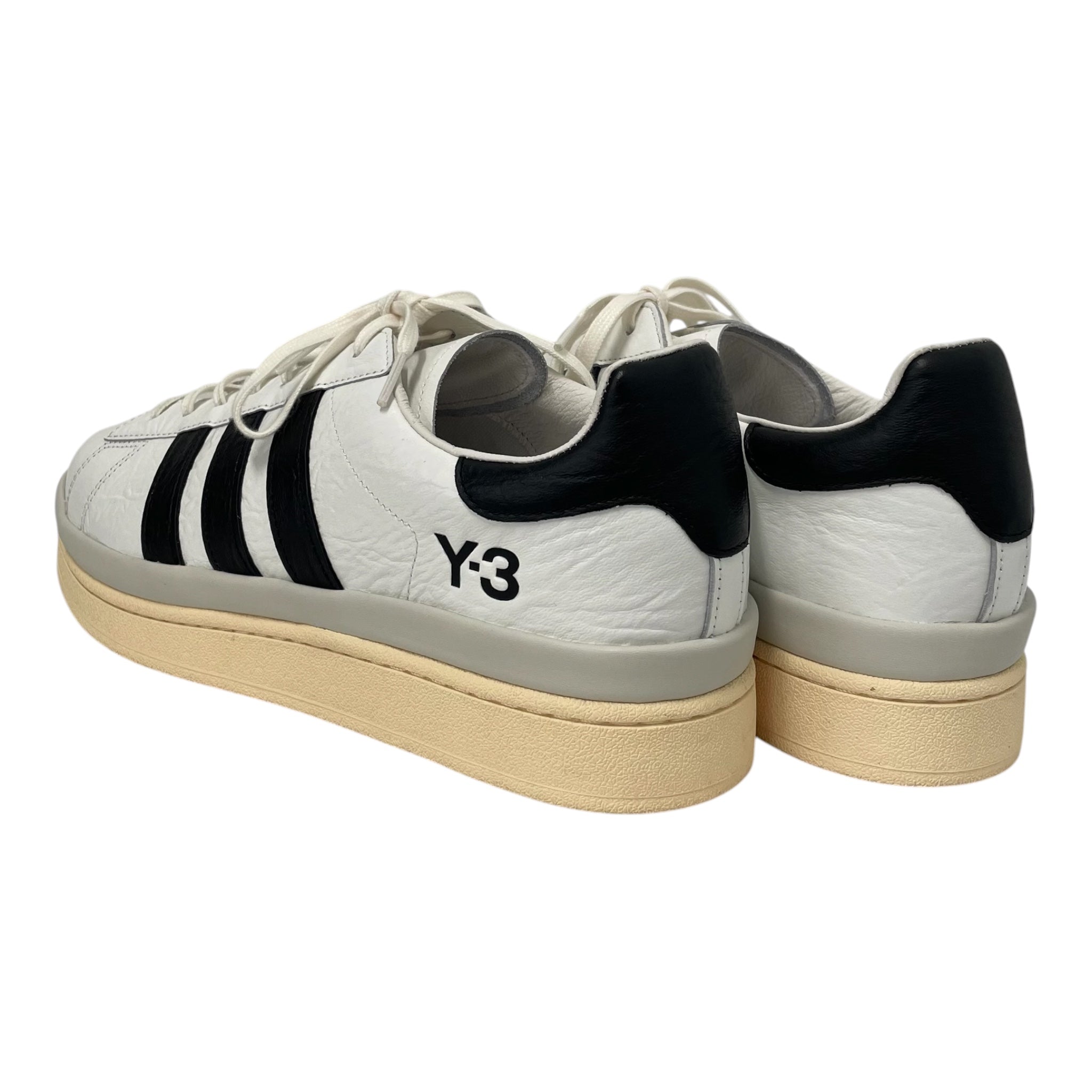adidas/Y-3/Low-Sneakers/US 12/Leather/WHT/Platform view 3
